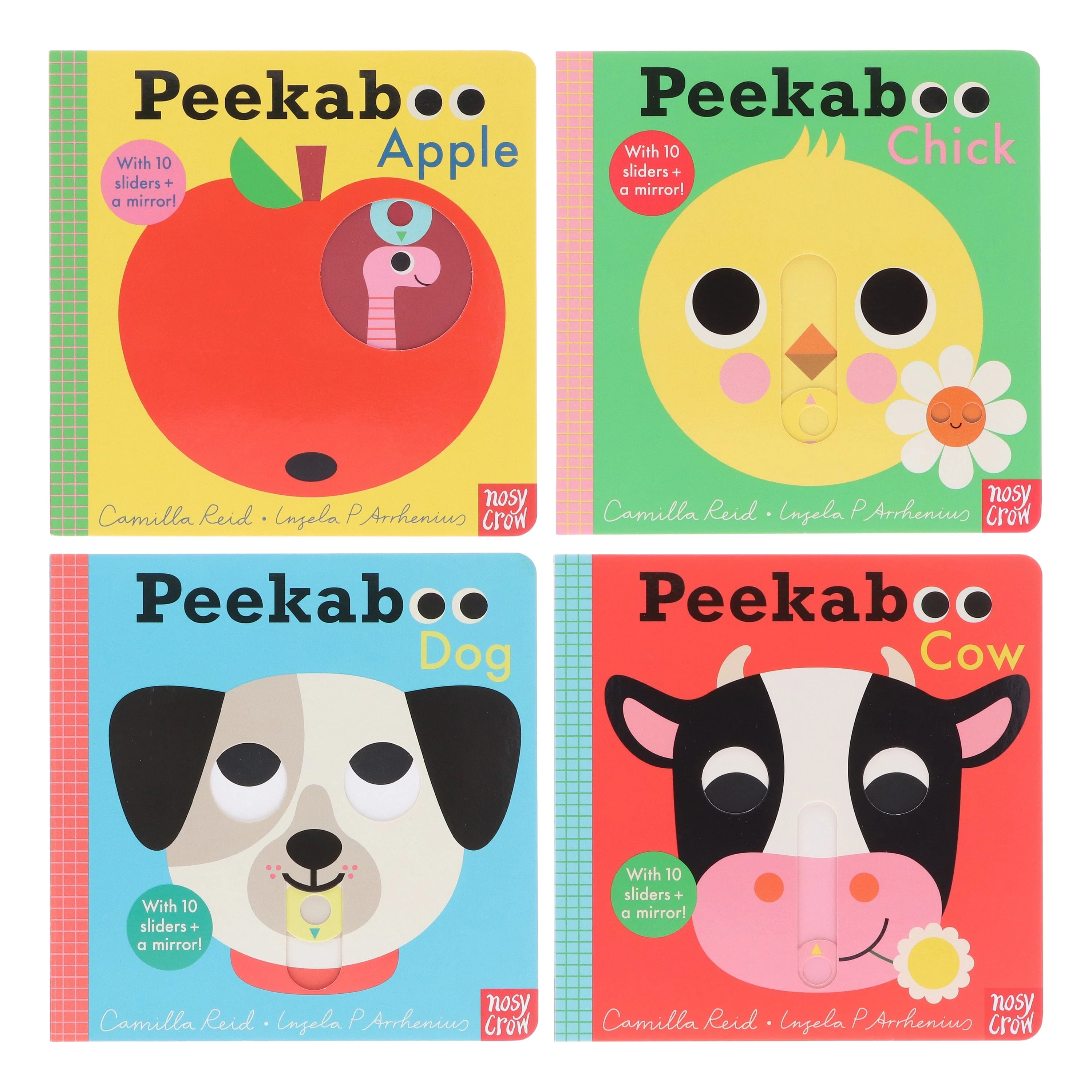 Peekaboo: Apple, Chick, Dog & Cow by Camilla Reid Illustrated 4 Books Collection Set - Ages 0-5 - Board Book - Image 2