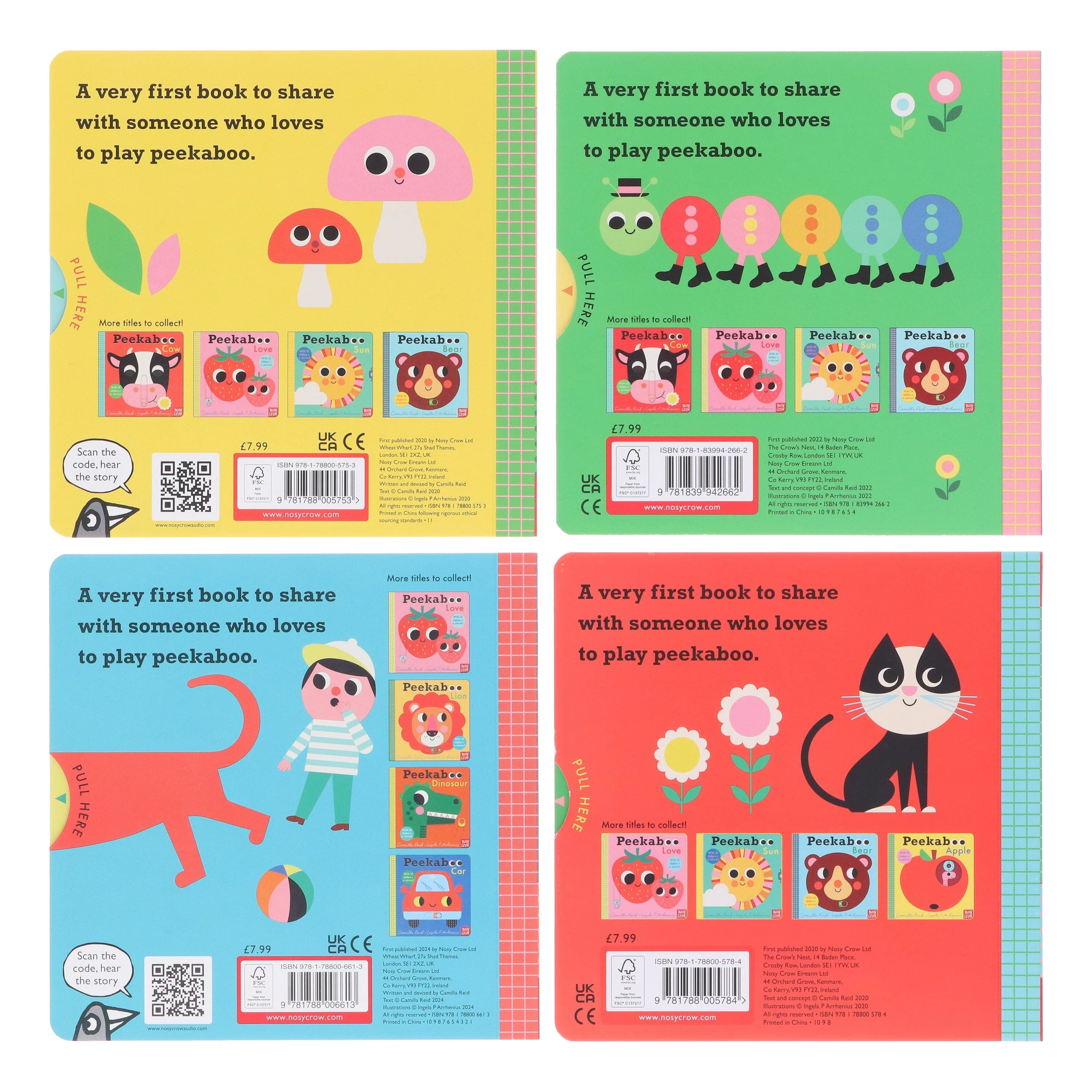 Peekaboo: Apple, Chick, Dog & Cow by Camilla Reid Illustrated 4 Books Collection Set - Ages 0-5 - Board Book - Image 3