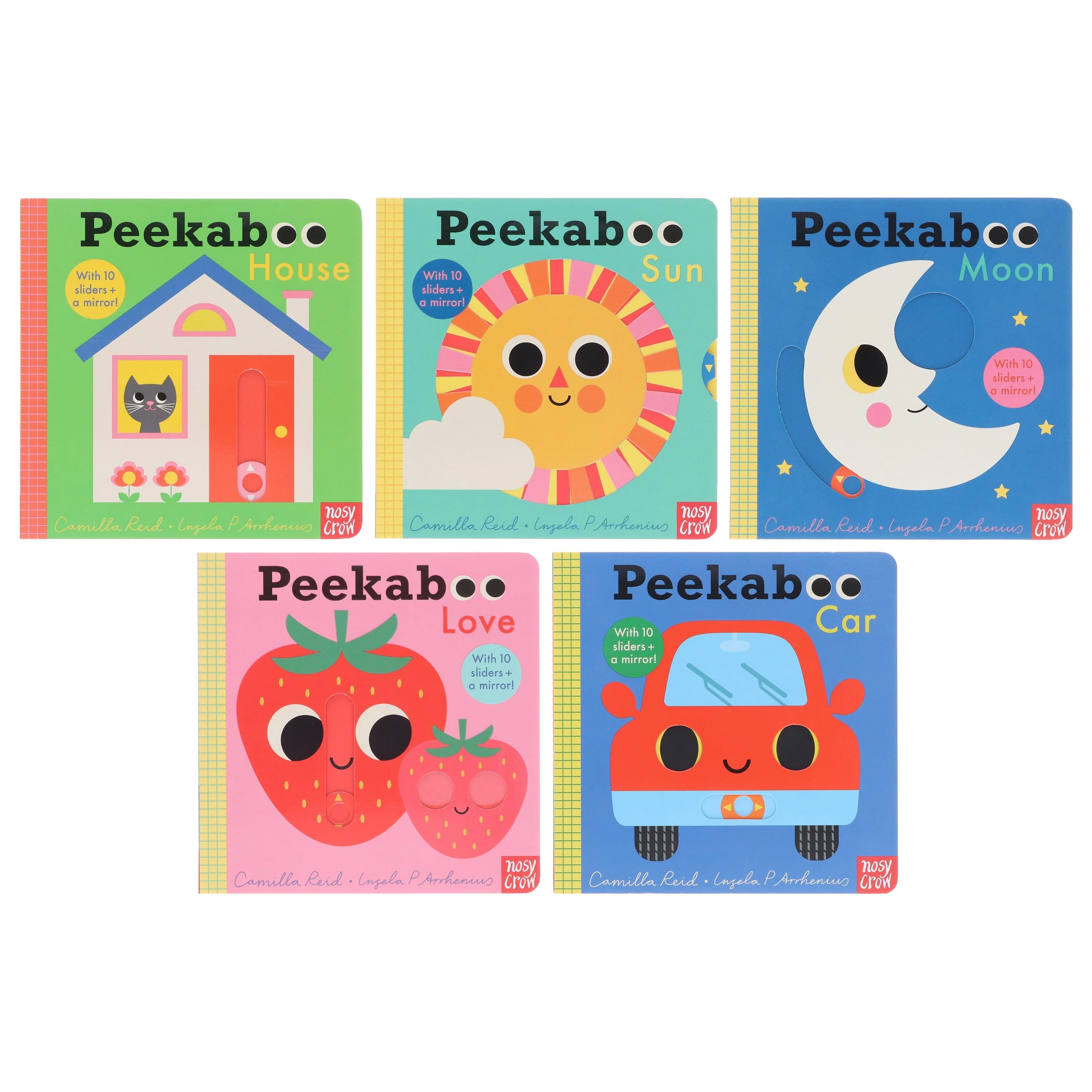 Peekaboo: House, Sun, Moon, Love & Car by Camilla Reid Illustrated 5 Books Collection Set - Ages 0-5 - Board Book - Image 2
