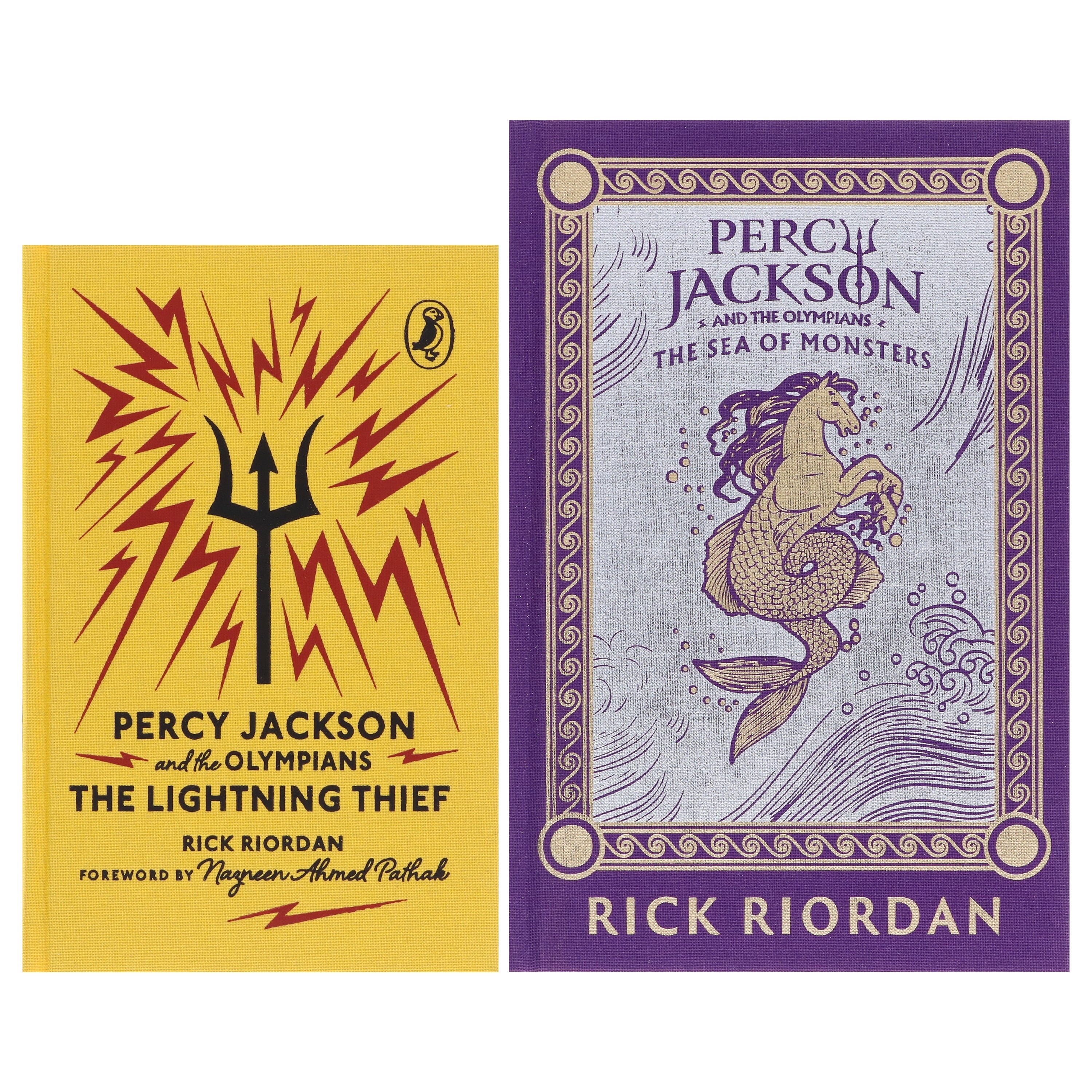 Percy Jackson and the Olympians (Puffin 85th Anniversary Clothbound Collection) by Rick Riordan 2 Books Collector's Edition Set - Ages 9+ - Hardback - Image 2