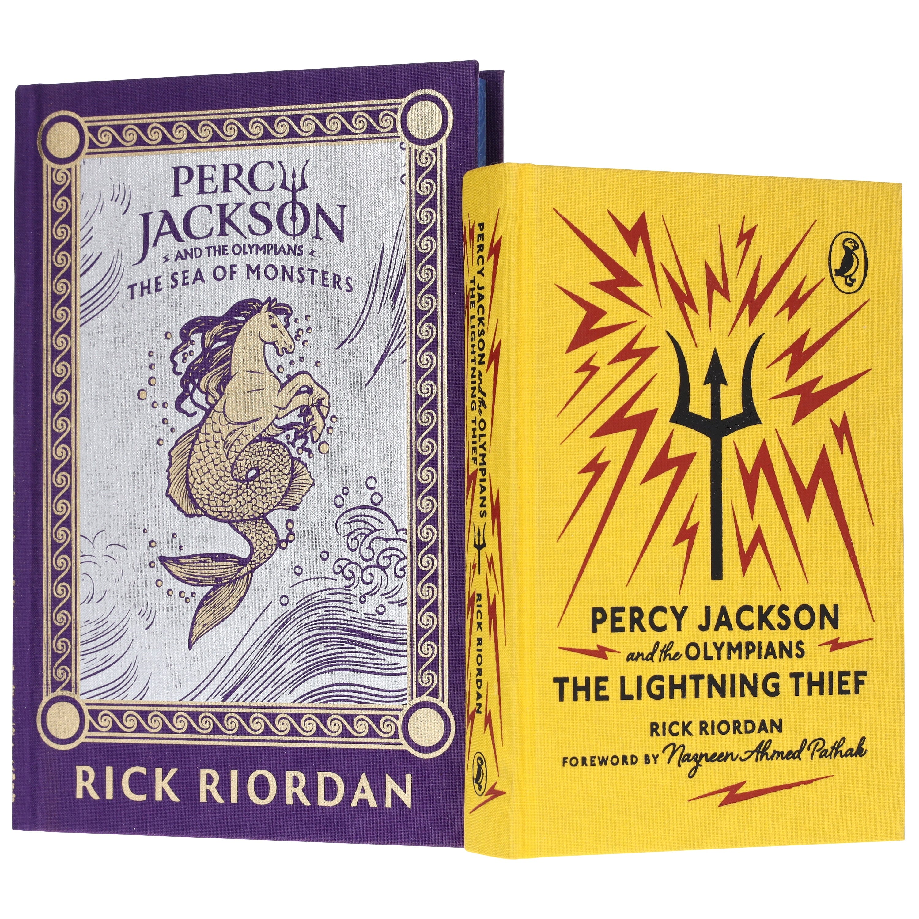 Percy Jackson and the Olympians (Puffin 85th Anniversary Clothbound Collection) by Rick Riordan 2 Books Collector's Edition Set - Ages 9+ - Hardback - Image 4