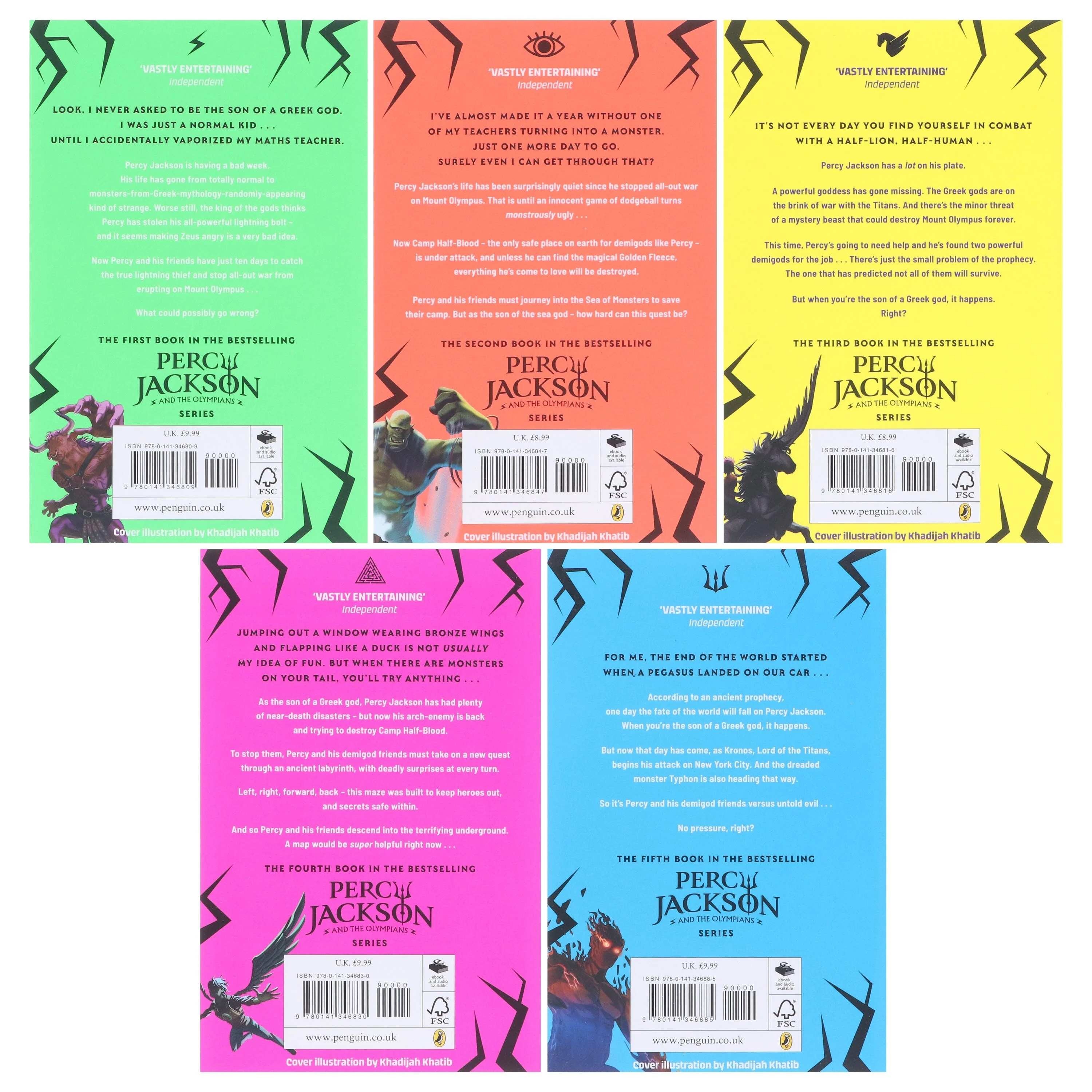 Percy Jackson And The Olympians Series By Rick Riordan 5 Books Collection Set - Ages 9+ - Paperback - Image 3