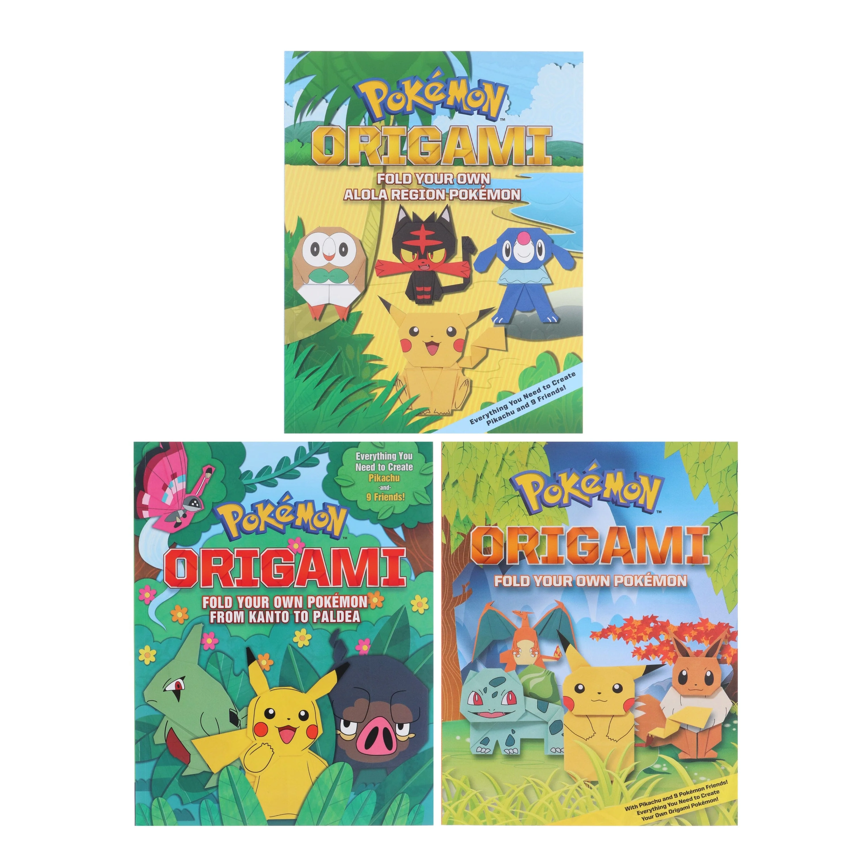 Pokemon Origami: Fold Your Own Pokemon 3 Activity Books Collection Set - Ages 7-9 - Paperback - Image 2