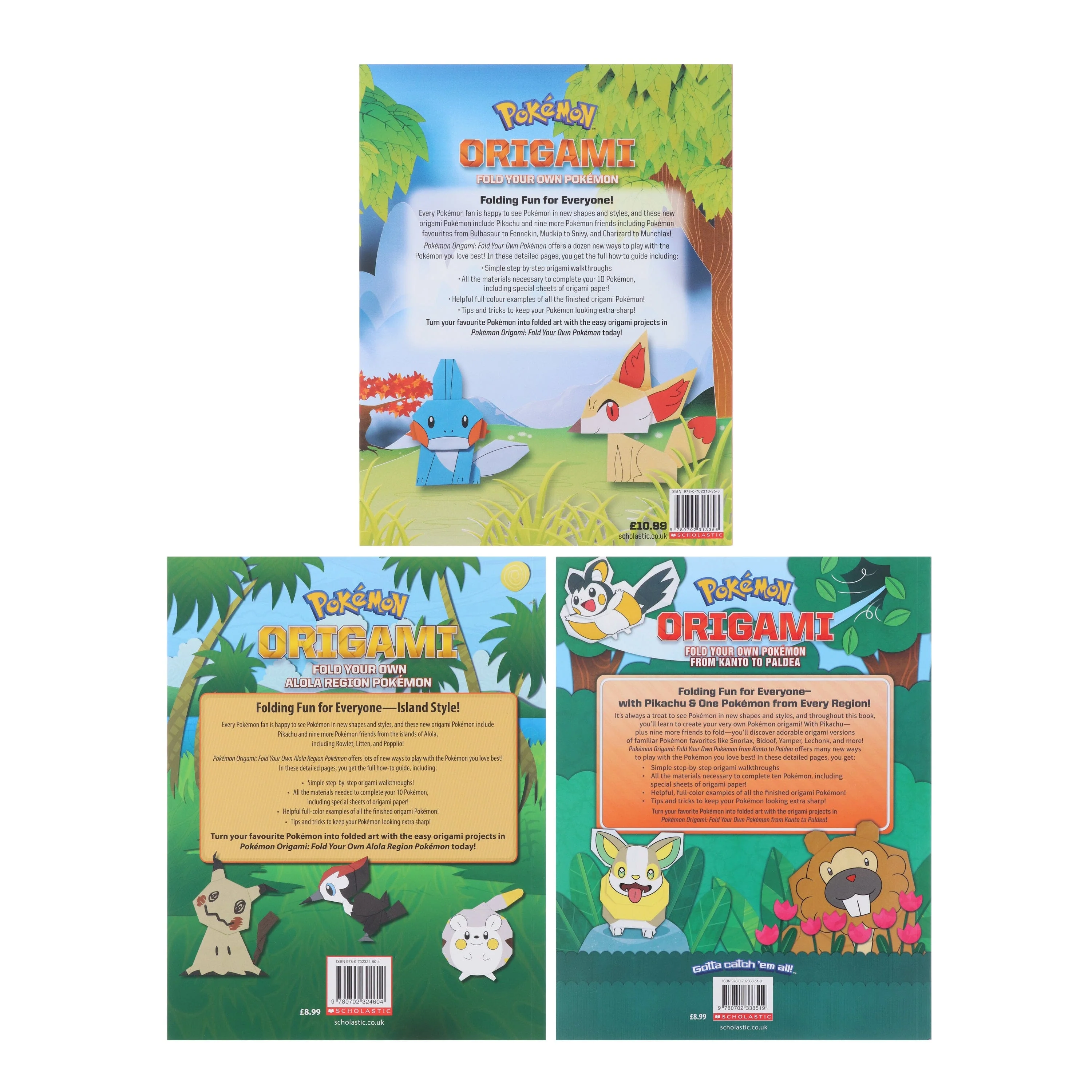 Pokemon Origami: Fold Your Own Pokemon 3 Activity Books Collection Set - Ages 7-9 - Paperback - Image 3
