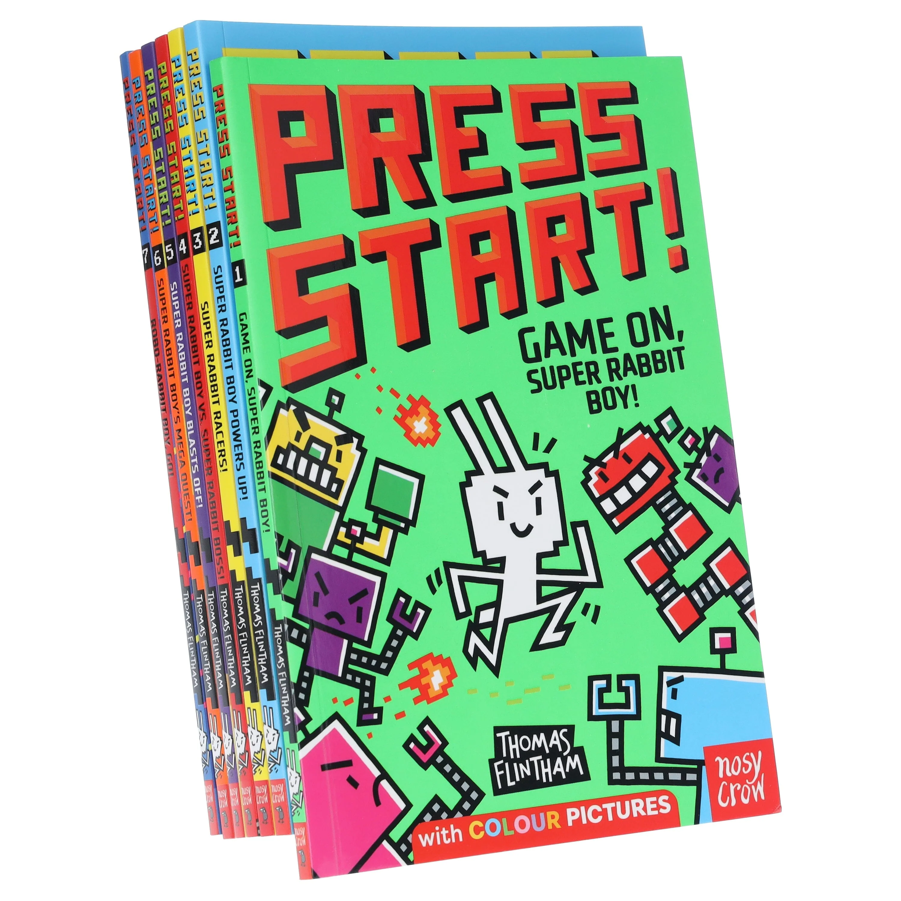 Press Start! Series by Thomas Flintham 7 Books Full-Colour Graphic Novels Collection Set - Ages 5+ - Paperback