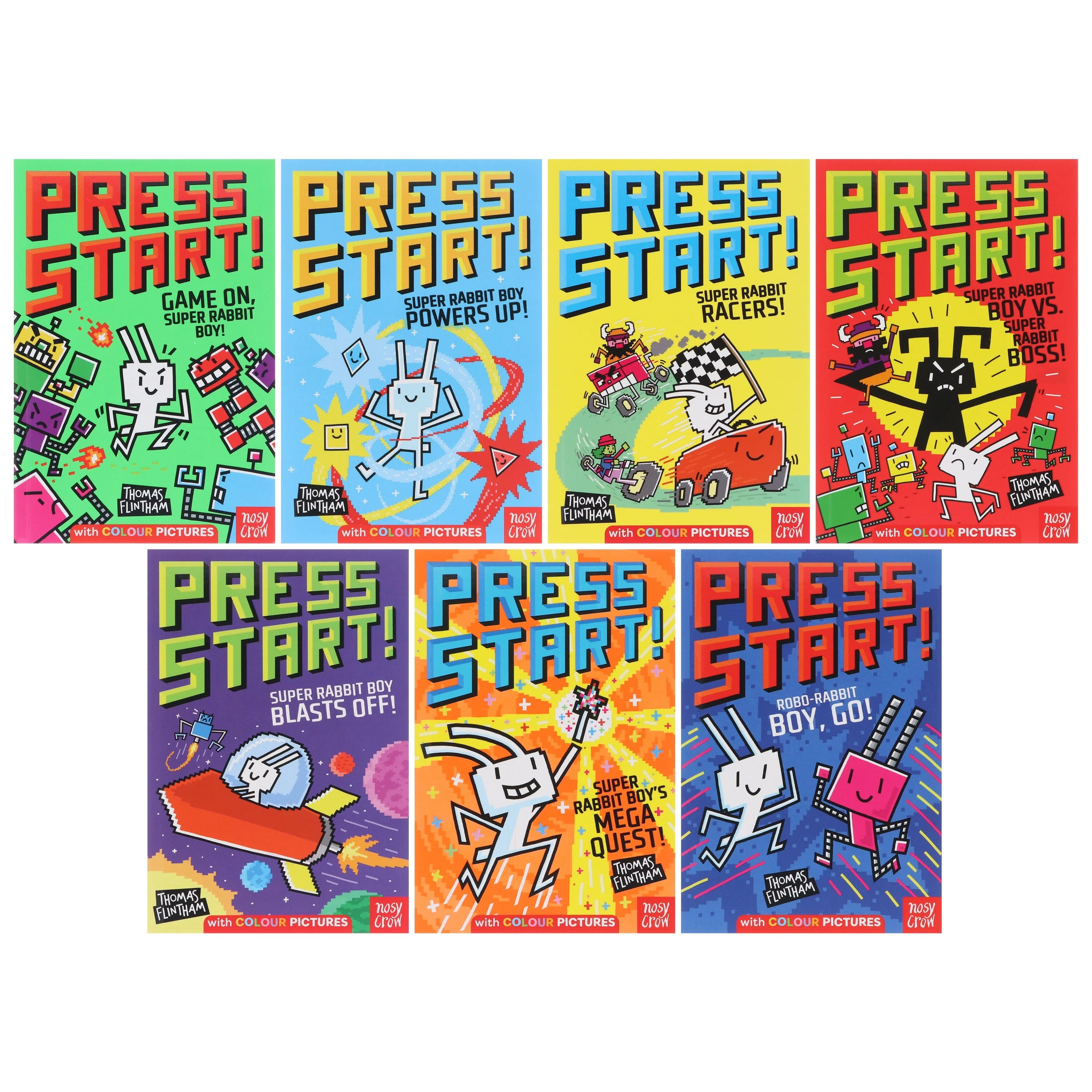 Press Start! Series by Thomas Flintham 7 Books Full-Colour Graphic Novels Collection Set - Ages 5+ - Paperback - Image 2