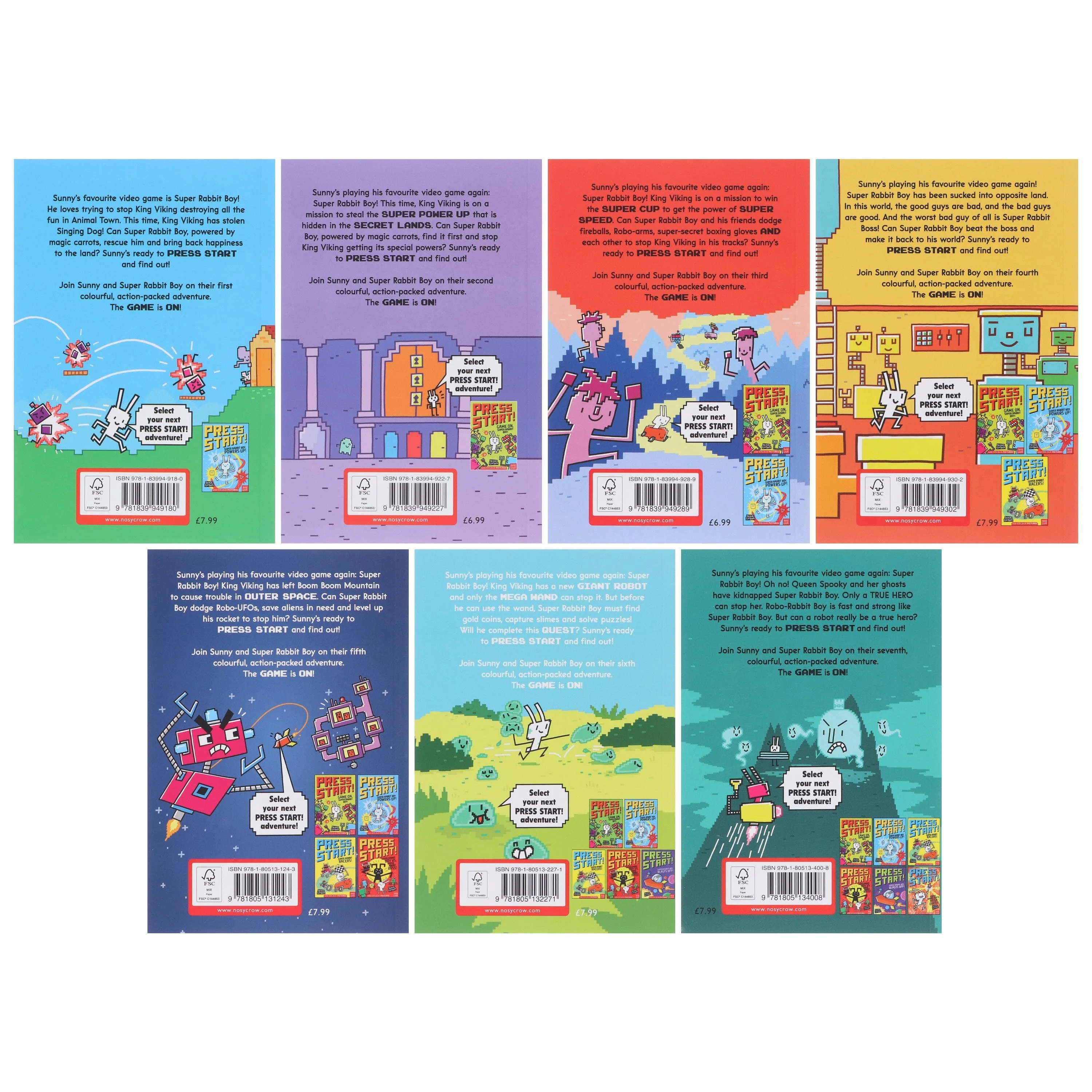 Press Start! Series by Thomas Flintham 7 Books Full-Colour Graphic Novels Collection Set - Ages 5+ - Paperback - Image 3