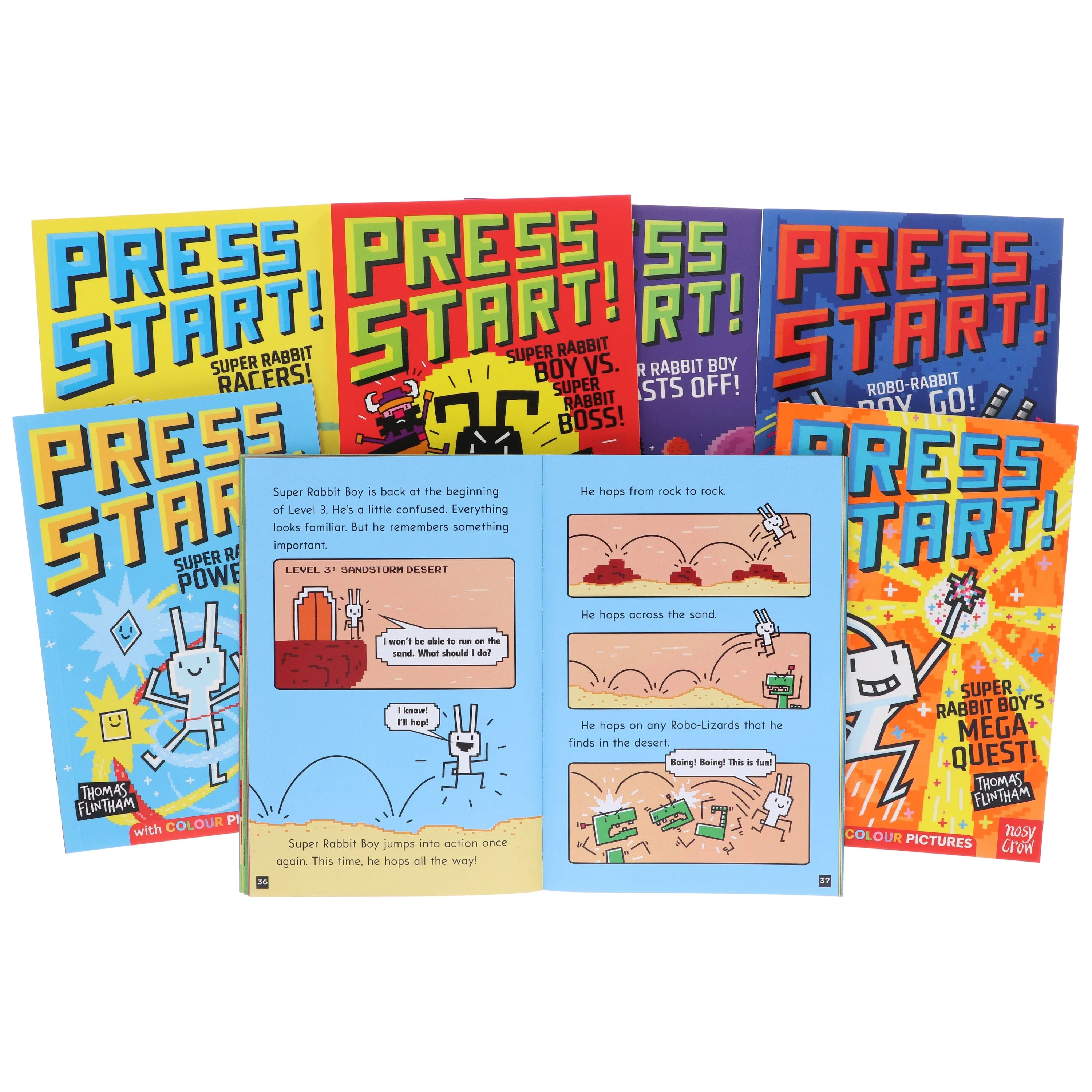 Press Start! Series by Thomas Flintham 7 Books Full-Colour Graphic Novels Collection Set - Ages 5+ - Paperback - Image 7