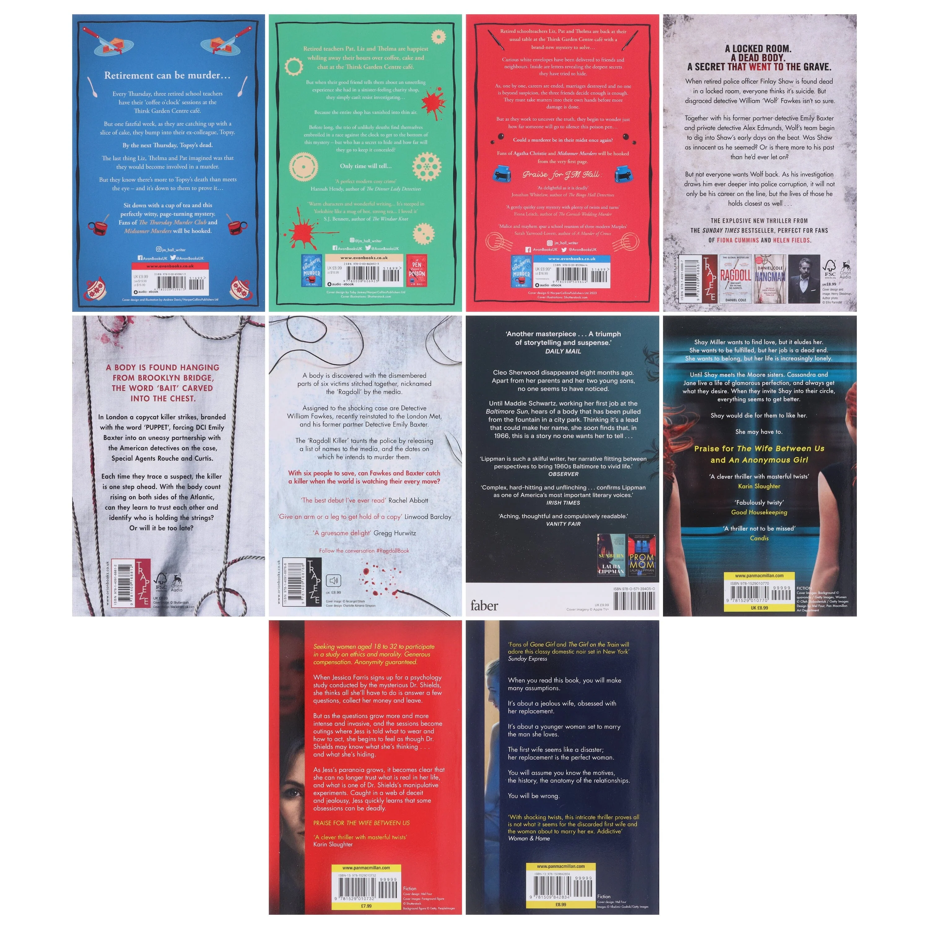 Psychological & Crime Thriller Collection Bundle 10 Books Set – Fiction - Paperback - Image 3