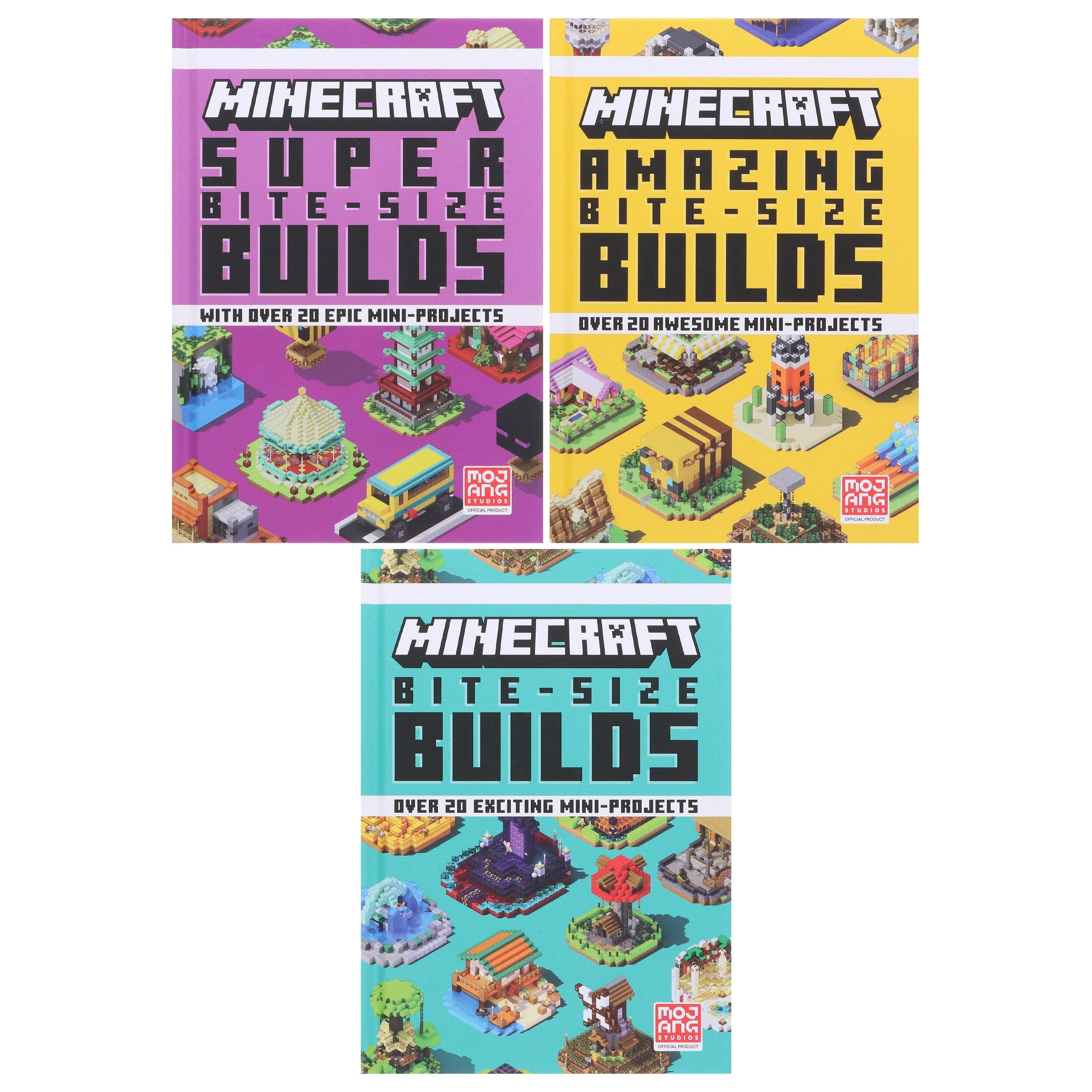 Minecraft Bite-Size Builds by Mojang AB 3 Books Collection Box Set - Ages 7+ - Hardback - Image 2