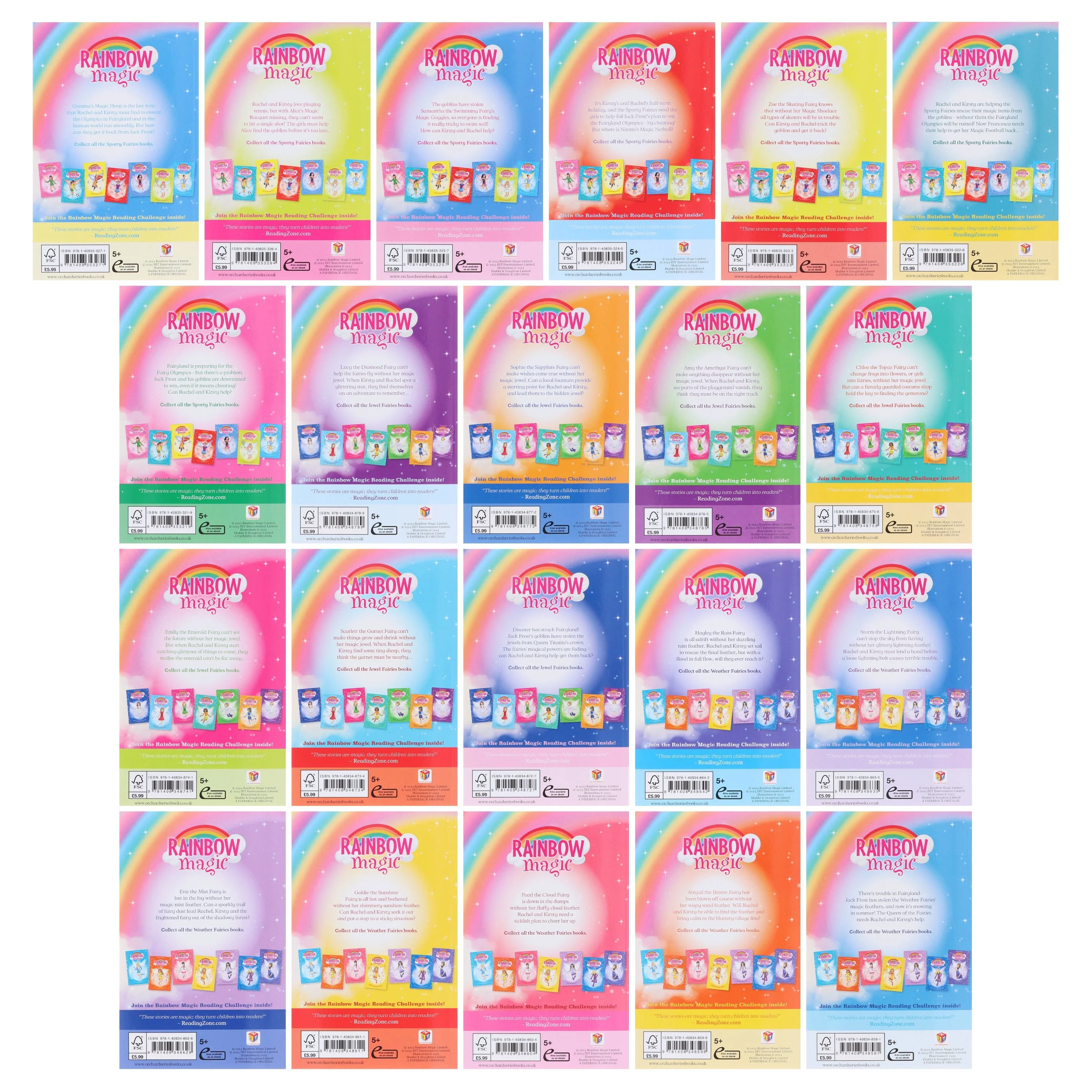 Rainbow Magic The Magical Adventure Collection 21 Books Set Including 3 Series by Daisy Meadows - Ages 6+ - Paperback - Image 3