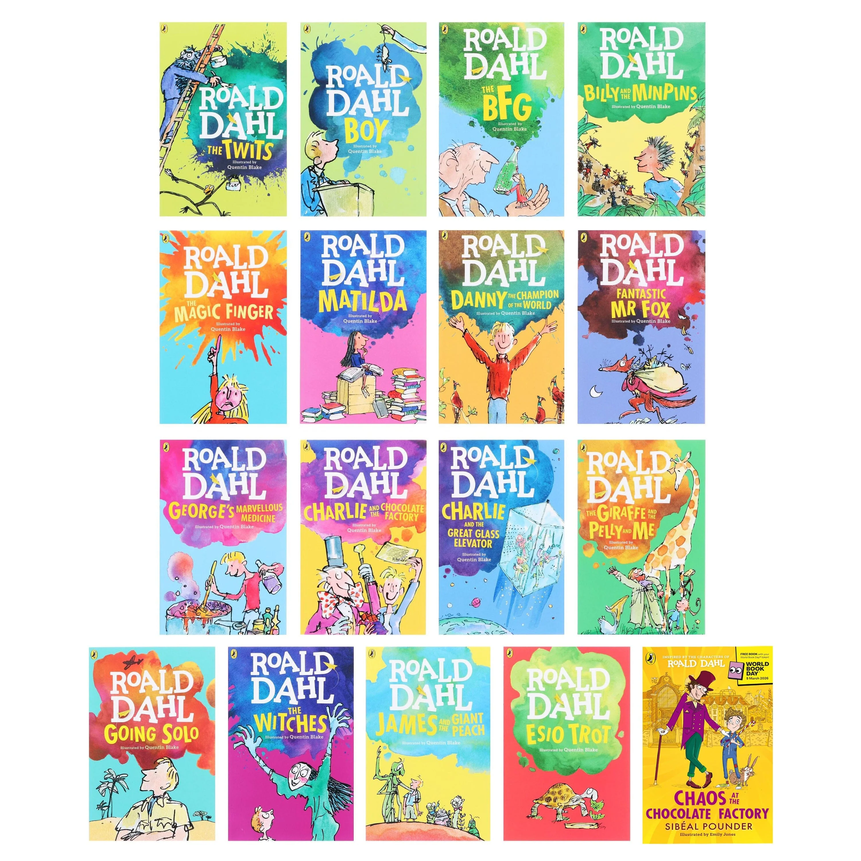Roald Dahl Collection With Chaos at the Chocolate Factory (World Book Day 2026) 17 Books Collection Set - Ages 7-9 - Paperback - Image 2