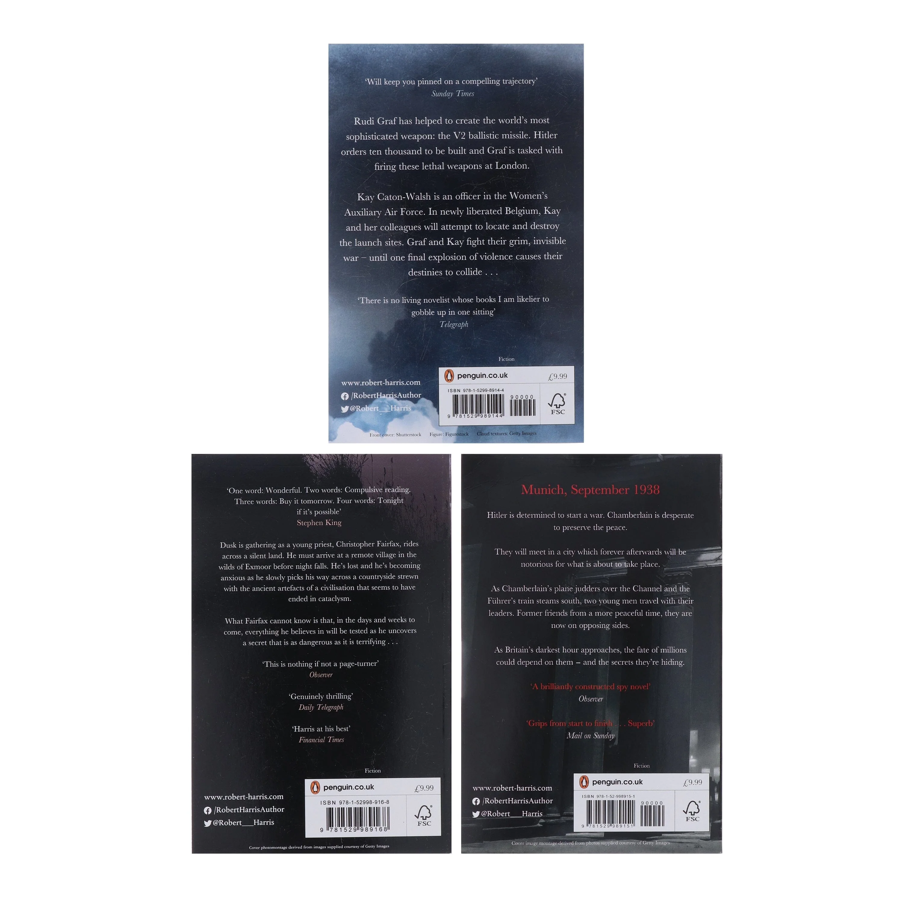 Robert Harris Collection (Munich, The Second Sleep & V2) 3 Books Set - Fiction - Paperback - Image 3