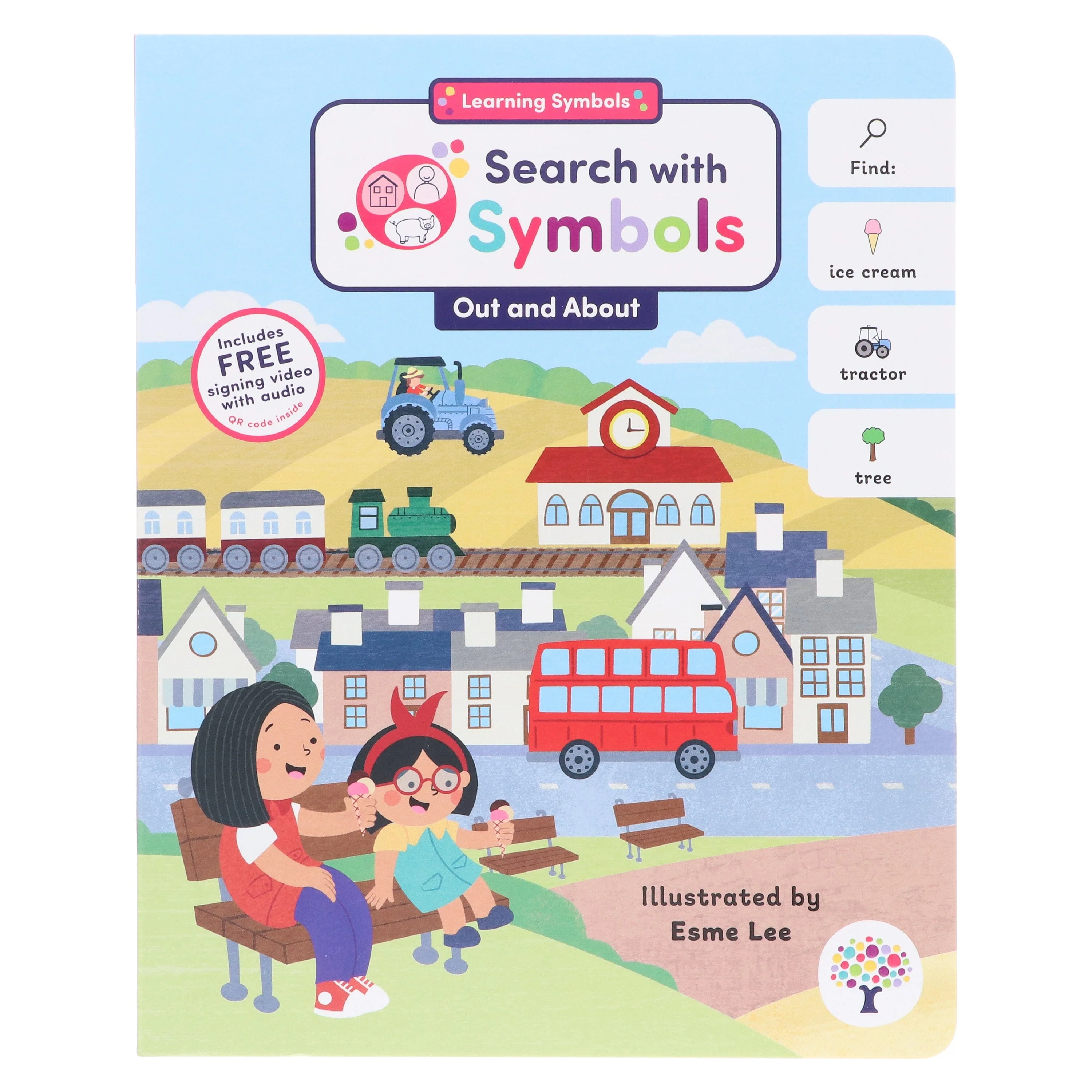 Search with Symbols: Out and About by Every Cherry Publishing (Includes Free Signing Video with Audio)- Ages 3+ - Board Book - Image 2