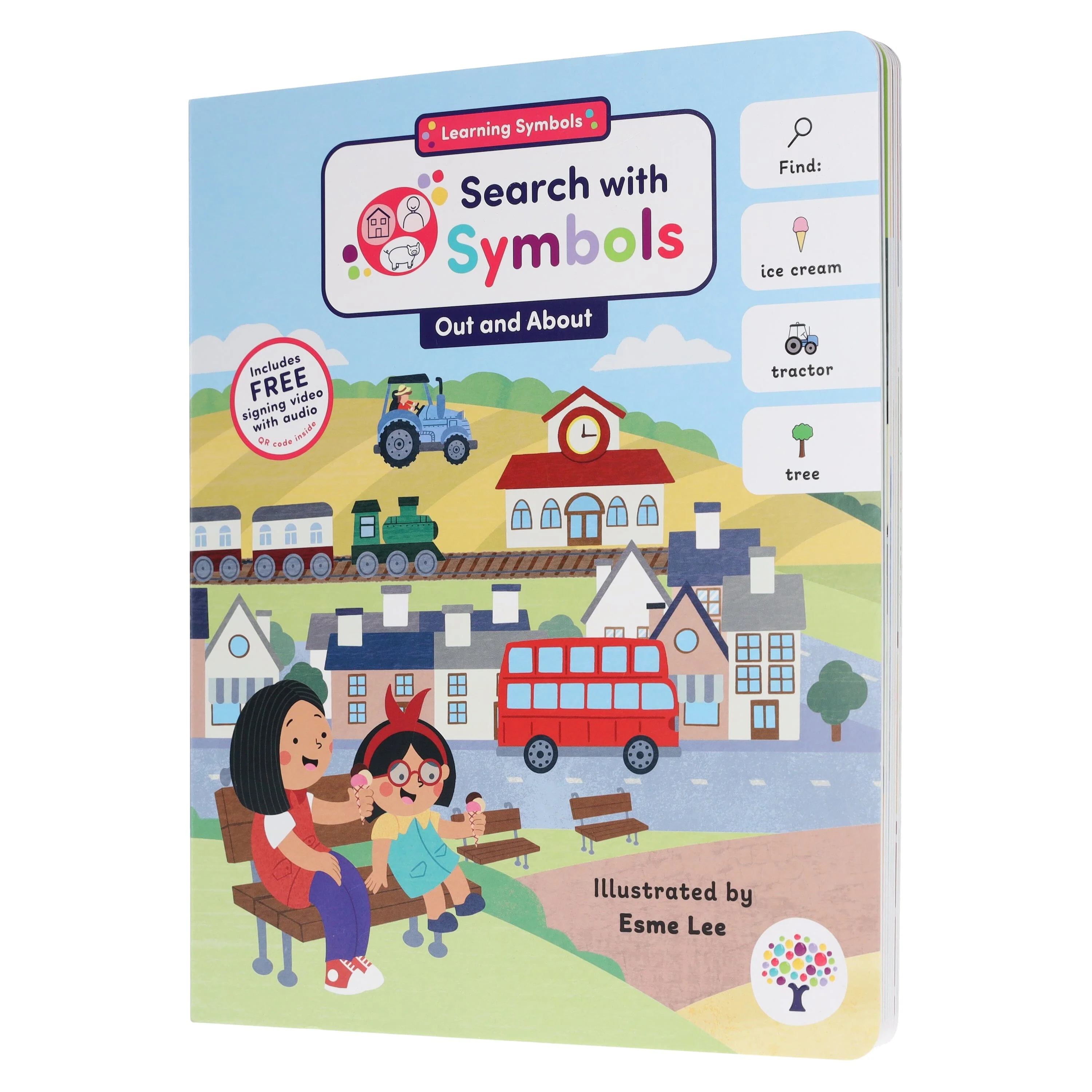 Search with Symbols: Out and About by Every Cherry Publishing (Includes Free Signing Video with Audio)- Ages 3+ - Board Book - Image 4