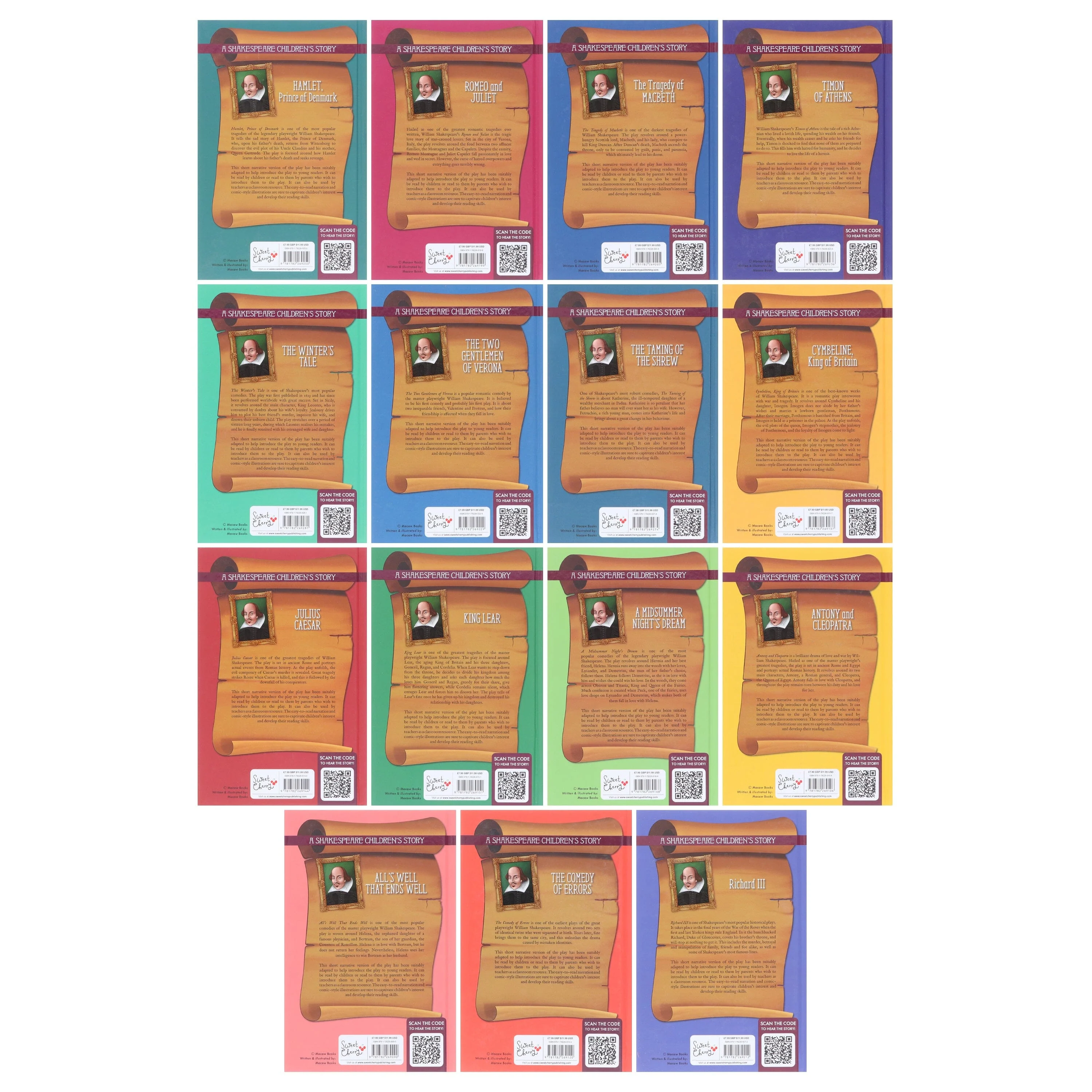 A Shakespeare Easy Classics Children's Stories 15 Books Collection Set With Free Audiobook! - Ages 7+ - Hardback - Image 3