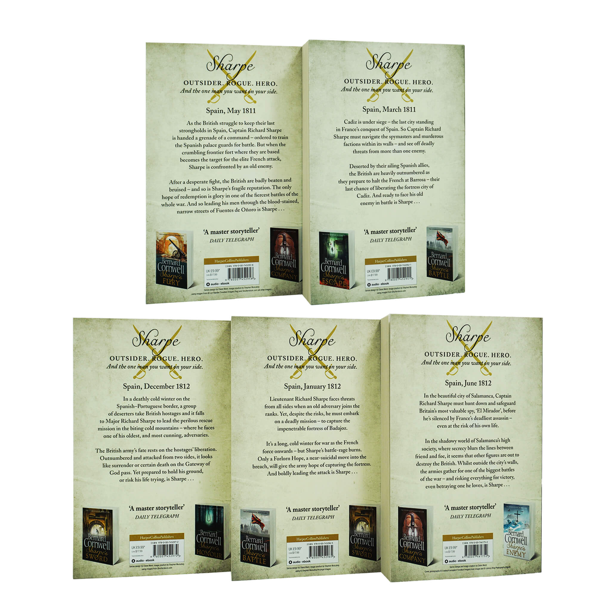 Damaged - Sharpe by Bernard Cornwell (Book 11-13, 15-16) Collection 5 Books Set - Fiction - Paperback - T 41 - Image 3