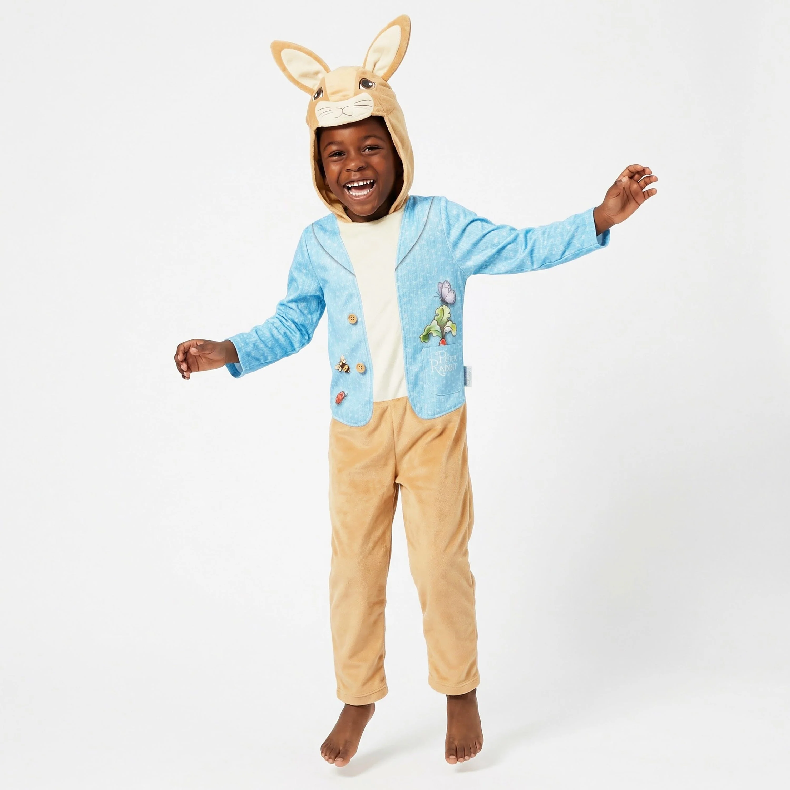 Smiffys Peter Rabbit Classic Costume All In One with Character Hood, Official Peter Rabbit Classic Fancy Dress, Child Dress Up Costumes - Image 9