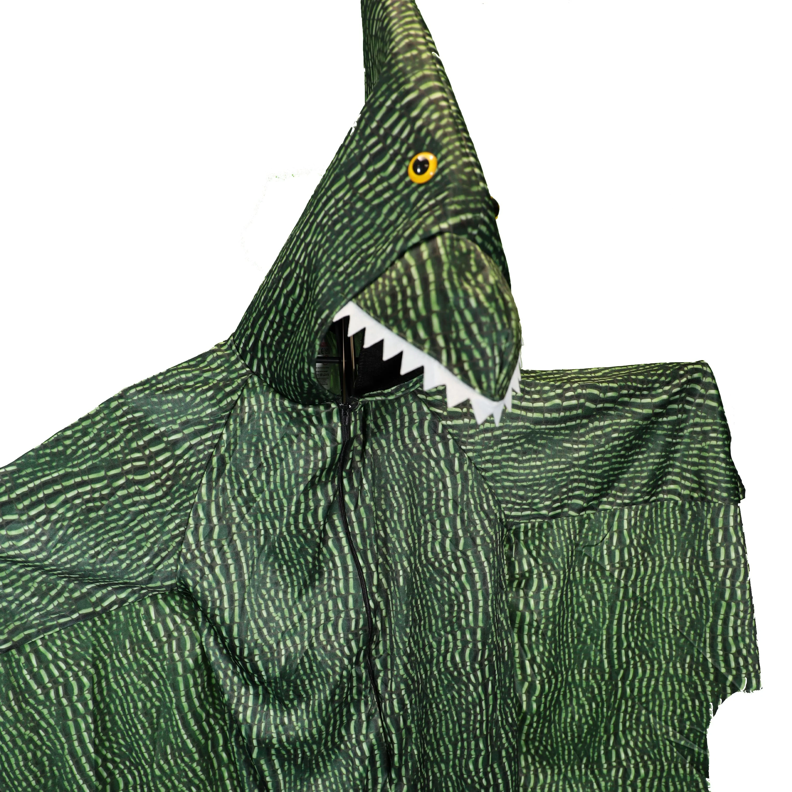Smiffys Pterodactyl Dinosaur Costume, Green with Hooded Jumpsuit & Attached Wings, Children's Animal Fancy Dress, Animal Dress Up Costumes - Image 7