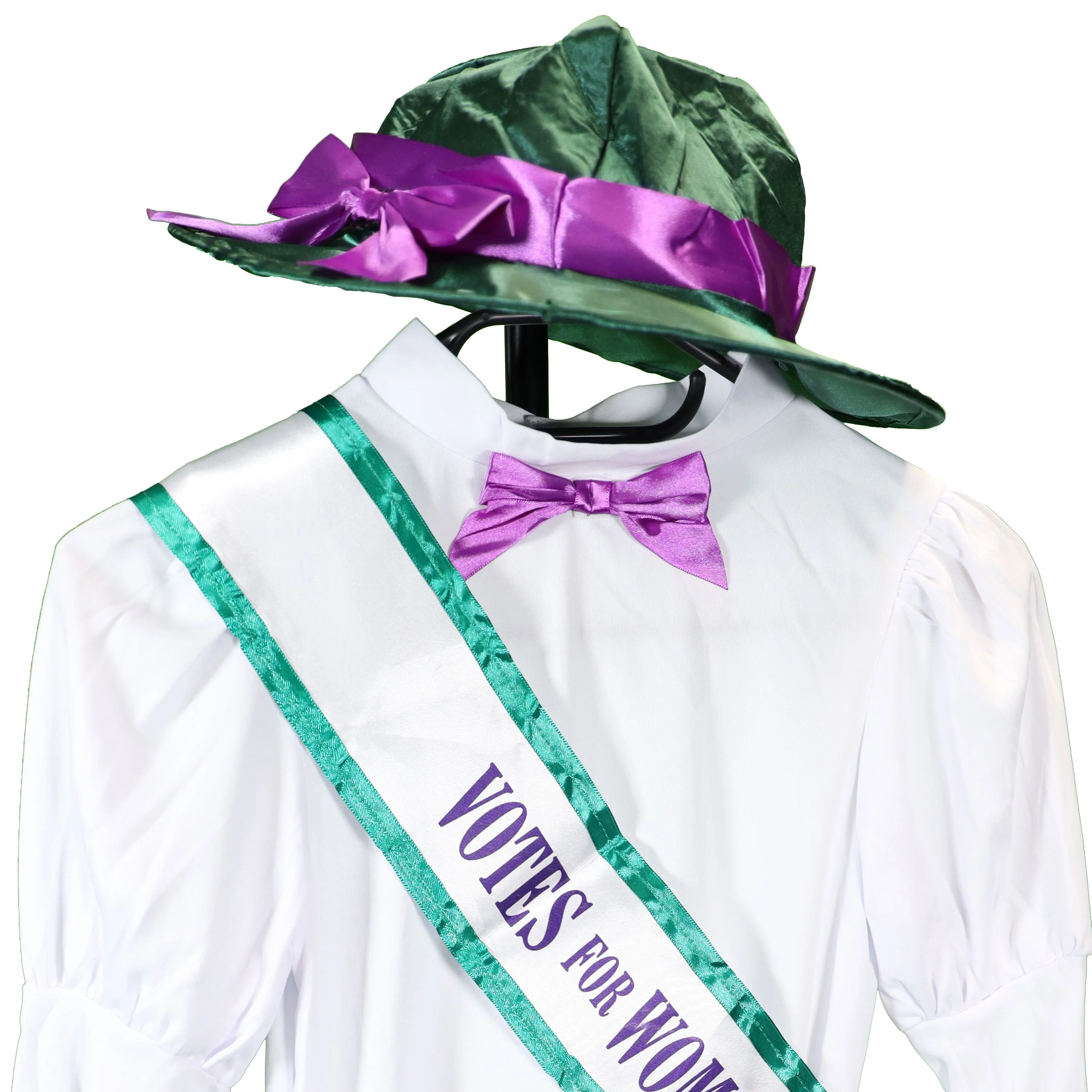 Smiffys Victorian Suffragette Costume, Grey with Skirt, Attached Blouse, Sash & Hat, Girls Fancy Dress, Child Dress Up Costumes - Image 6
