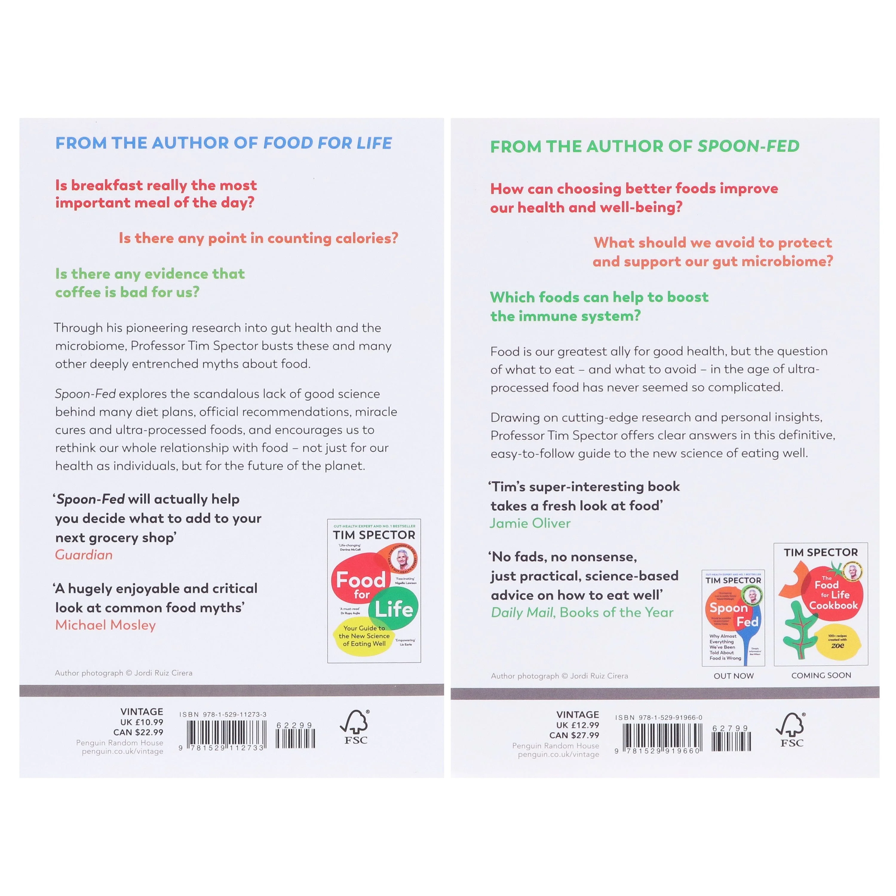 Spoon Fed & Food for Life by Tim Spector: 2 Books Collection Set - Non Fiction - Paperback - Image 3