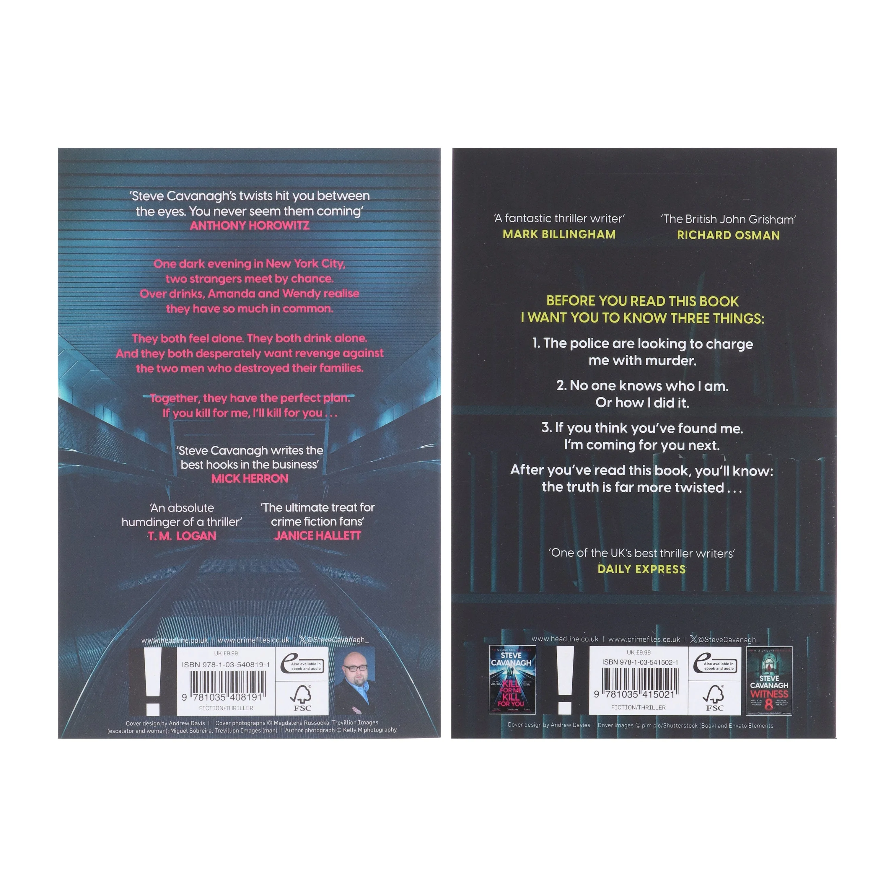 Steve Cavanagh Collection (Twisted & Kill For Me Kill For You) 2 Books Set - Fiction - Paperback - Image 3