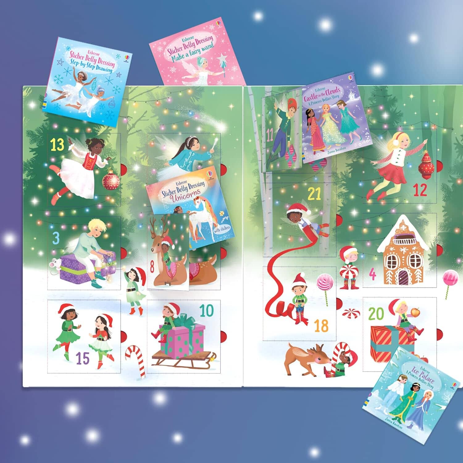 Sticker Dolly Dressing Christmas Advent Calendar: A Festive Collection of Dress Up Sticker Dolls, Puzzles, and other Activity Books - Ages 5+ - Paperback - Image 3