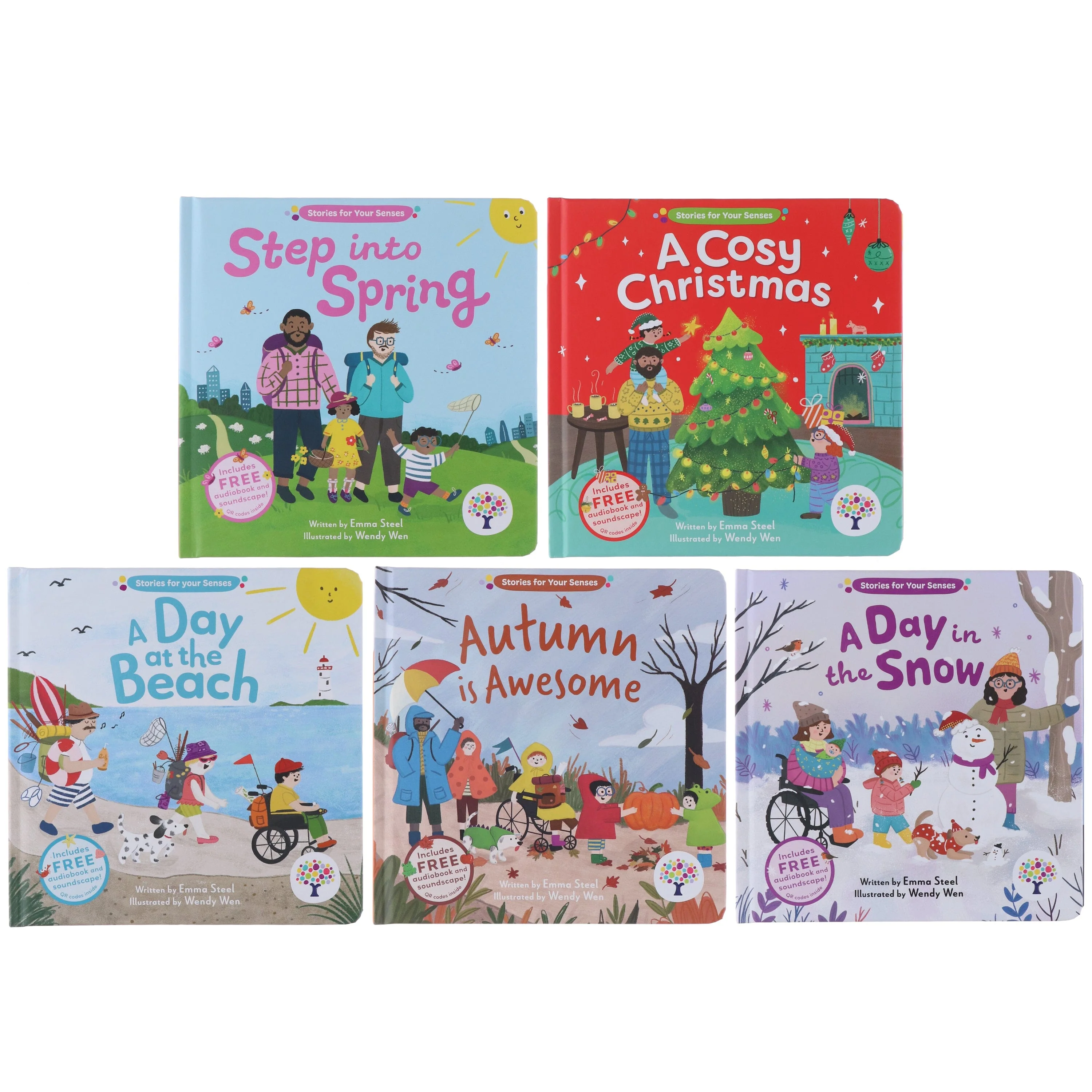 Stories for Your Senses Series by Emma Steel Illustrated 5 Books Collection Set - Ages 3-5 - Board Book - Image 2