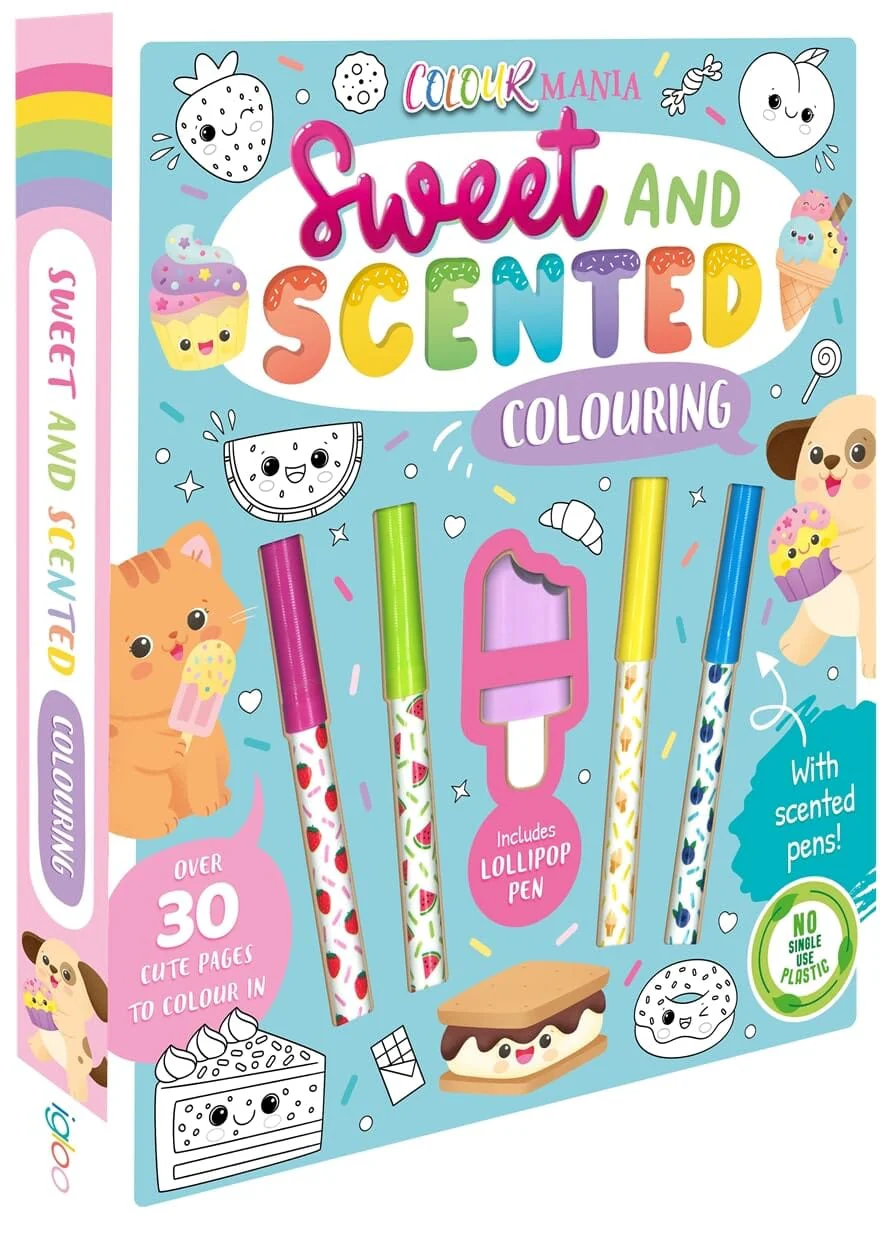 Sweet and Scented Colouring Book With Scented Pens (Includes Lollipop Pen) - Ages 3-6 - Paperback - Image 2