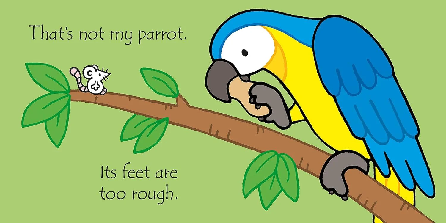 That's Not My Parrot by Fiona Watt (Usborne Touchy-Feely Books) - Ages 0-2 - Sprayed Edges Board Book - Image 3
