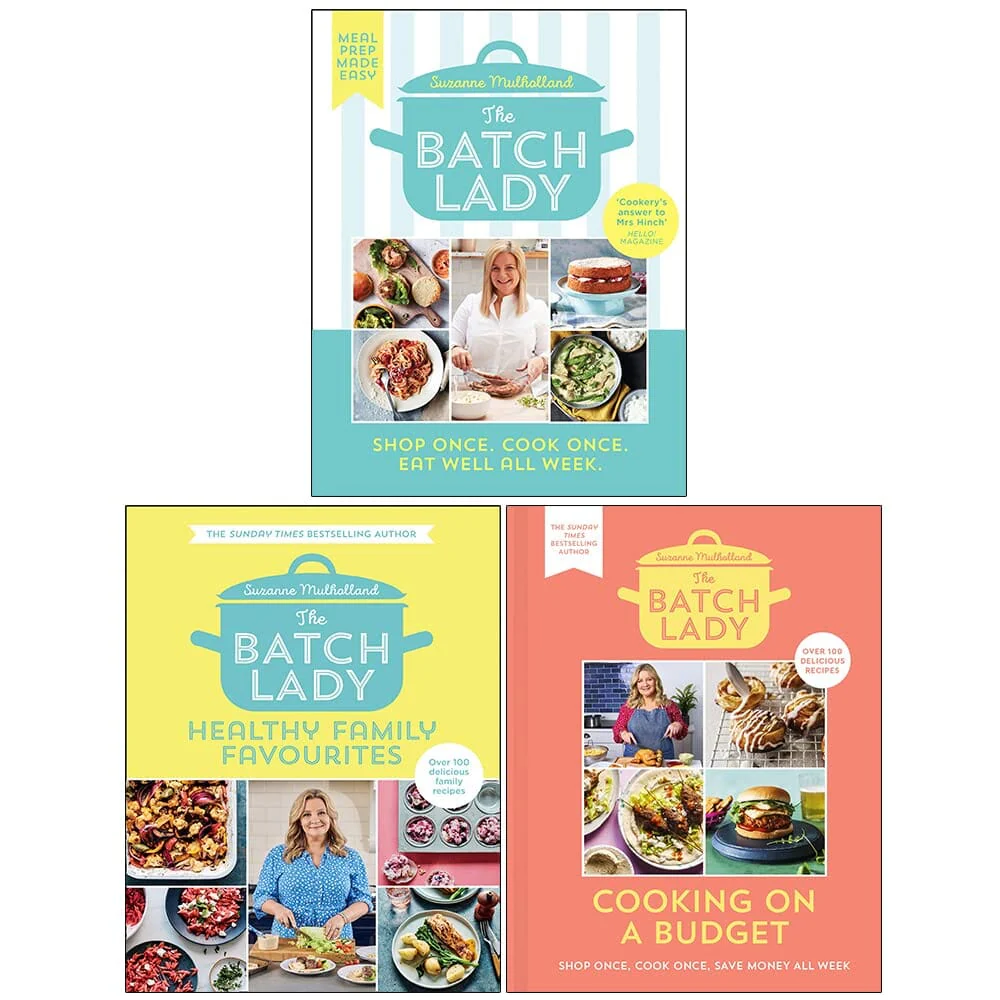 The Batch Lady Collection (The Batch Lady, Cooking on a Budget & Healthy Family Favourites) by Suzanne Mulholland 3 Books Set - Non Fiction - Hardback - Image 2