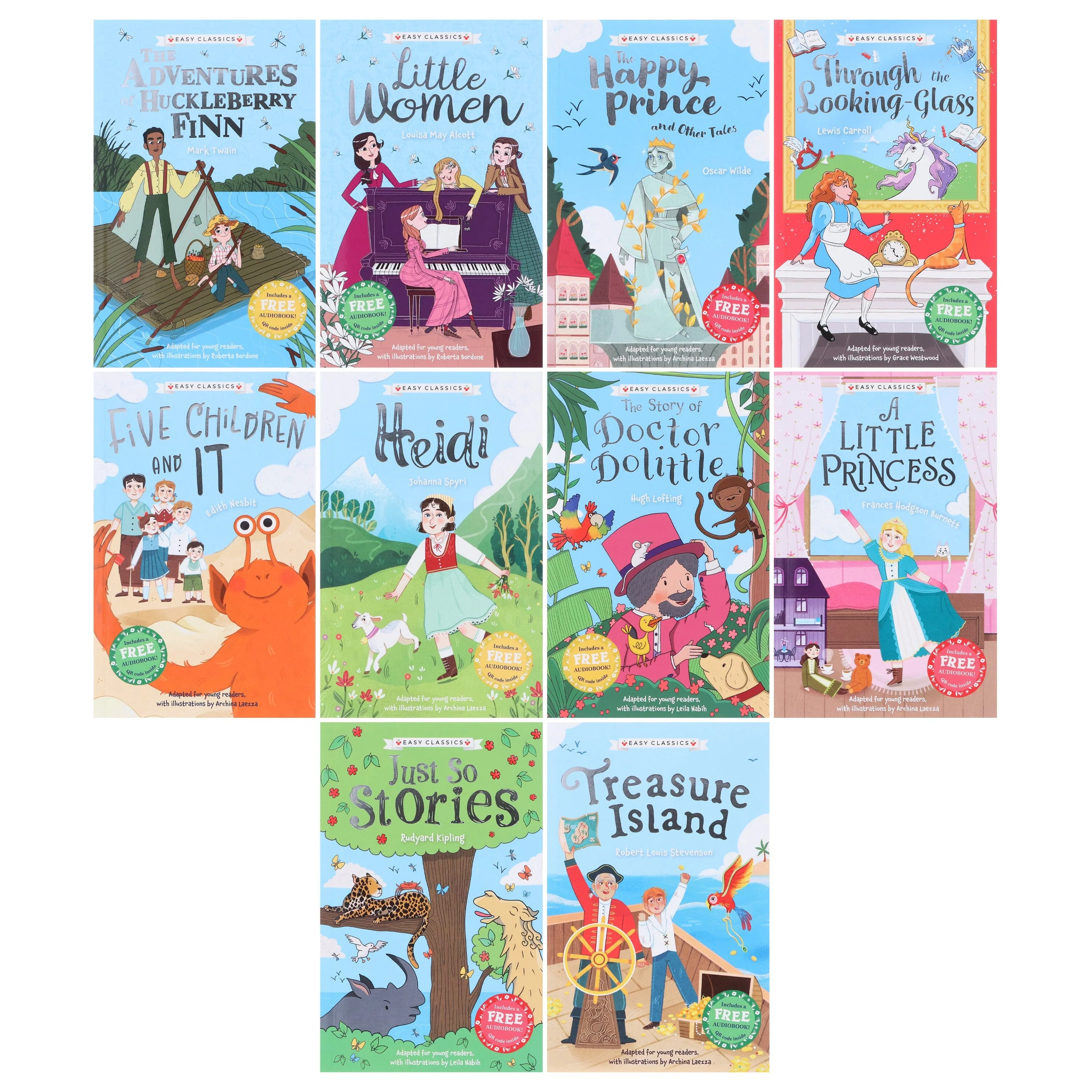 The Children's Easy Classics (Volume 2) 10 Books Collection Box Set (Includes Free Audiobooks!) - Ages 7-9 - Paperback - Image 2