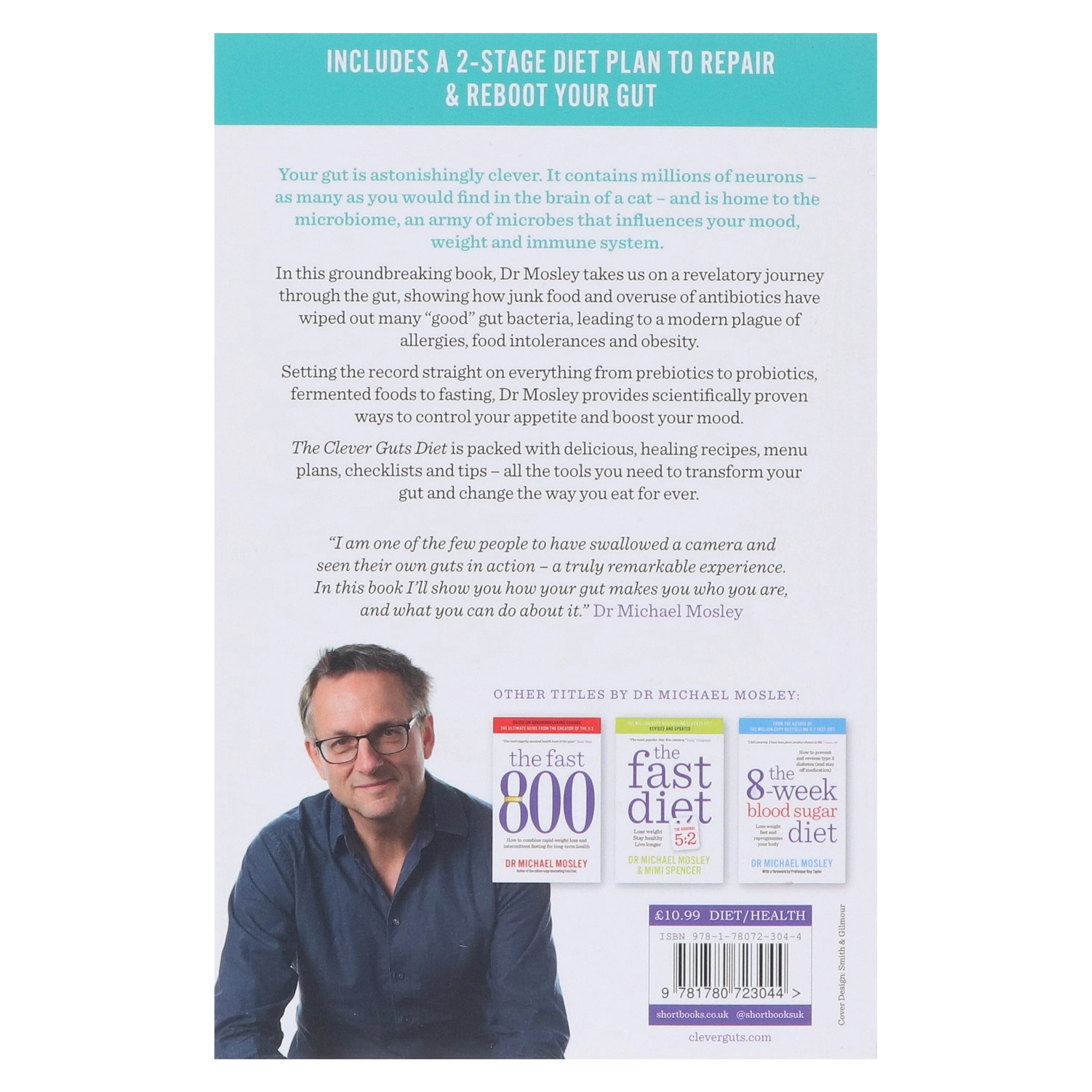 The Clever Guts Diet: How to revolutionise your body from the inside out by Dr Michael Mosley - Non Fiction - Paperback - Image 3