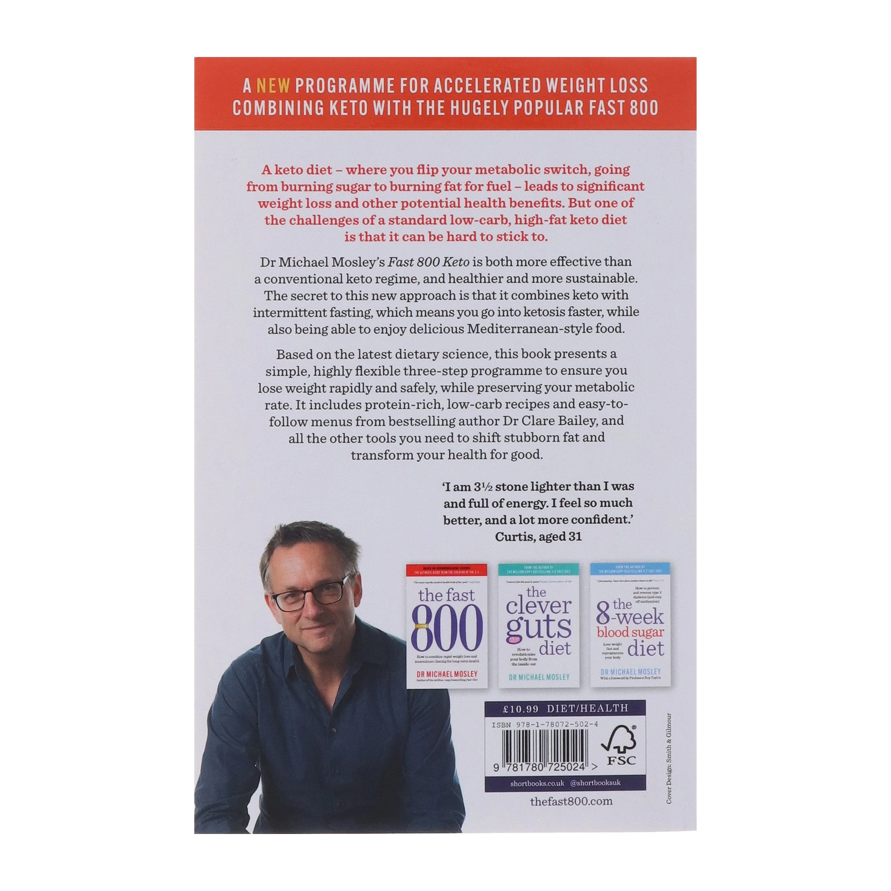 The Fast 800 Keto: Eat well, burn fat, manage your weight long-term by Dr Michael Mosley - Non Fiction - Paperback - Image 3