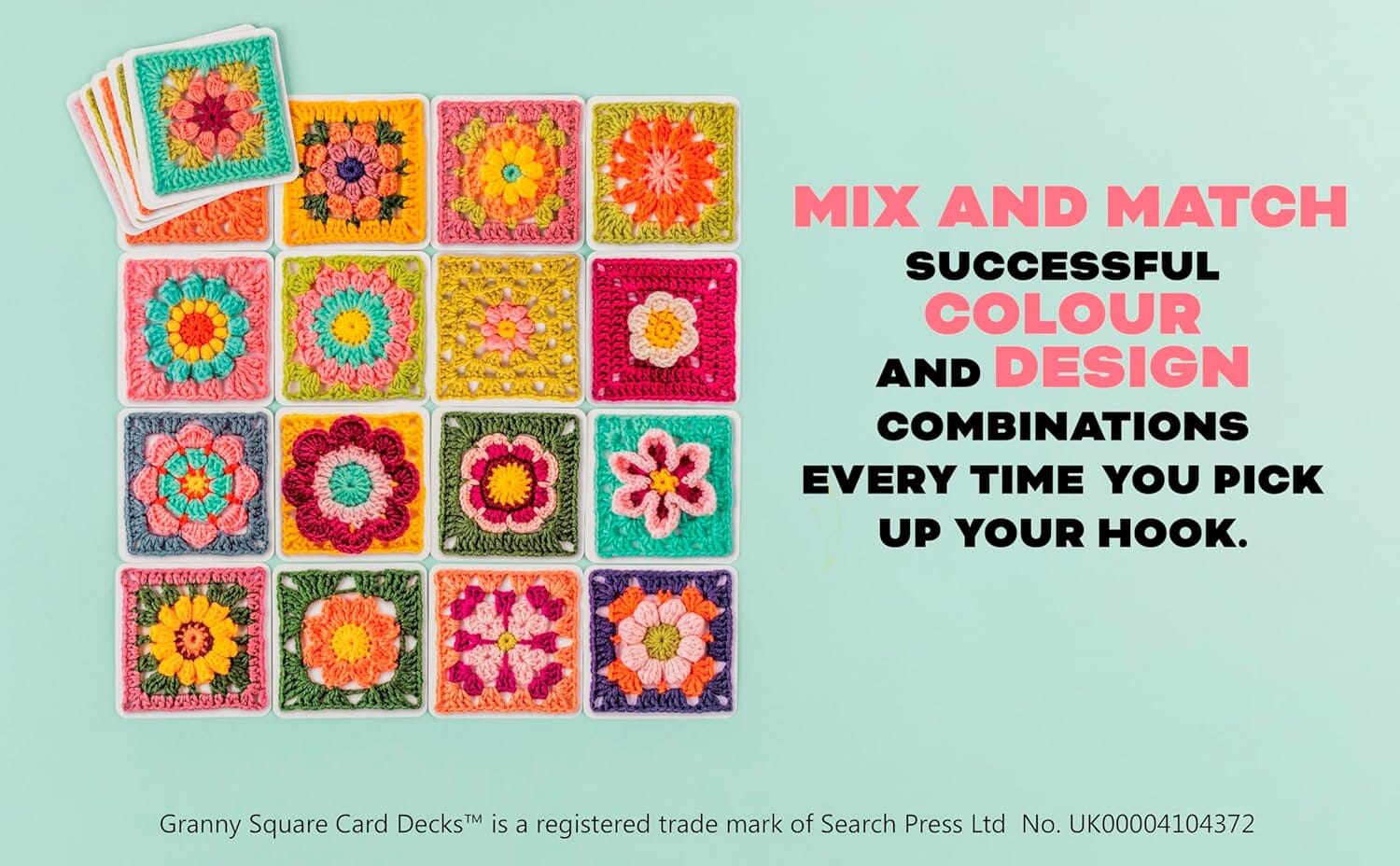 The Granny Square Flowers Card Deck: 50 Mix and Match Designs by Claire Montgomerie - Non Fiction - Hardback - Image 2