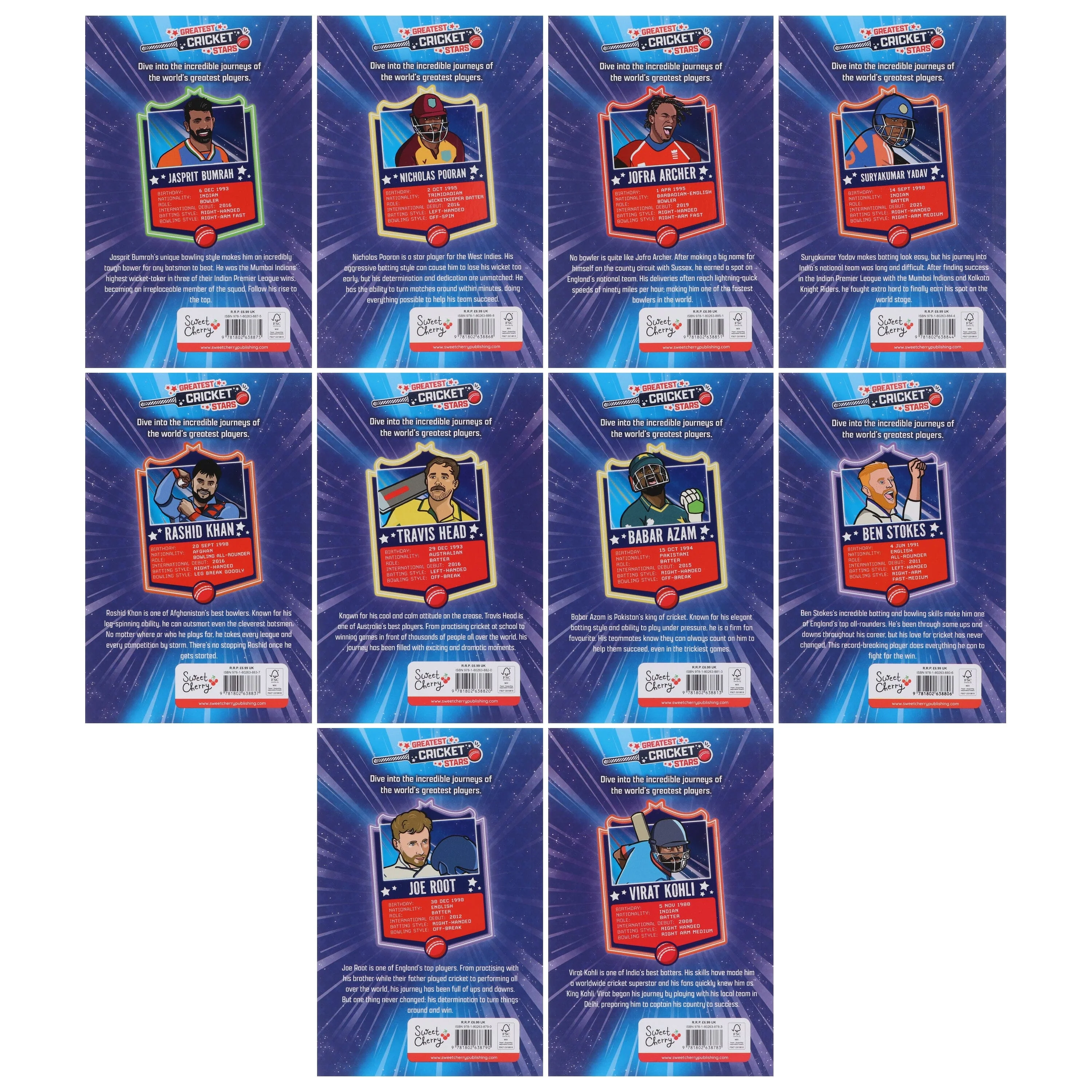 The Greatest Cricket Stars by Thomas Scoble 10 Books Collection Box Set (Includes Free Audiobooks)- Ages 7-9 - Paperback - Image 3