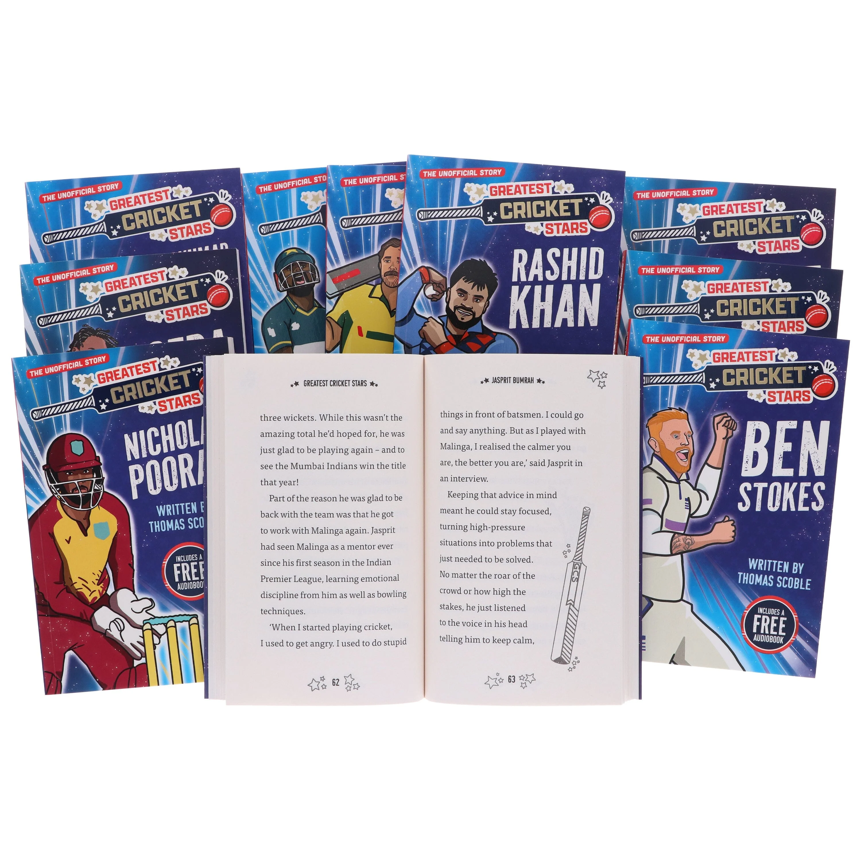 The Greatest Cricket Stars by Thomas Scoble 10 Books Collection Box Set (Includes Free Audiobooks)- Ages 7-9 - Paperback - Image 6