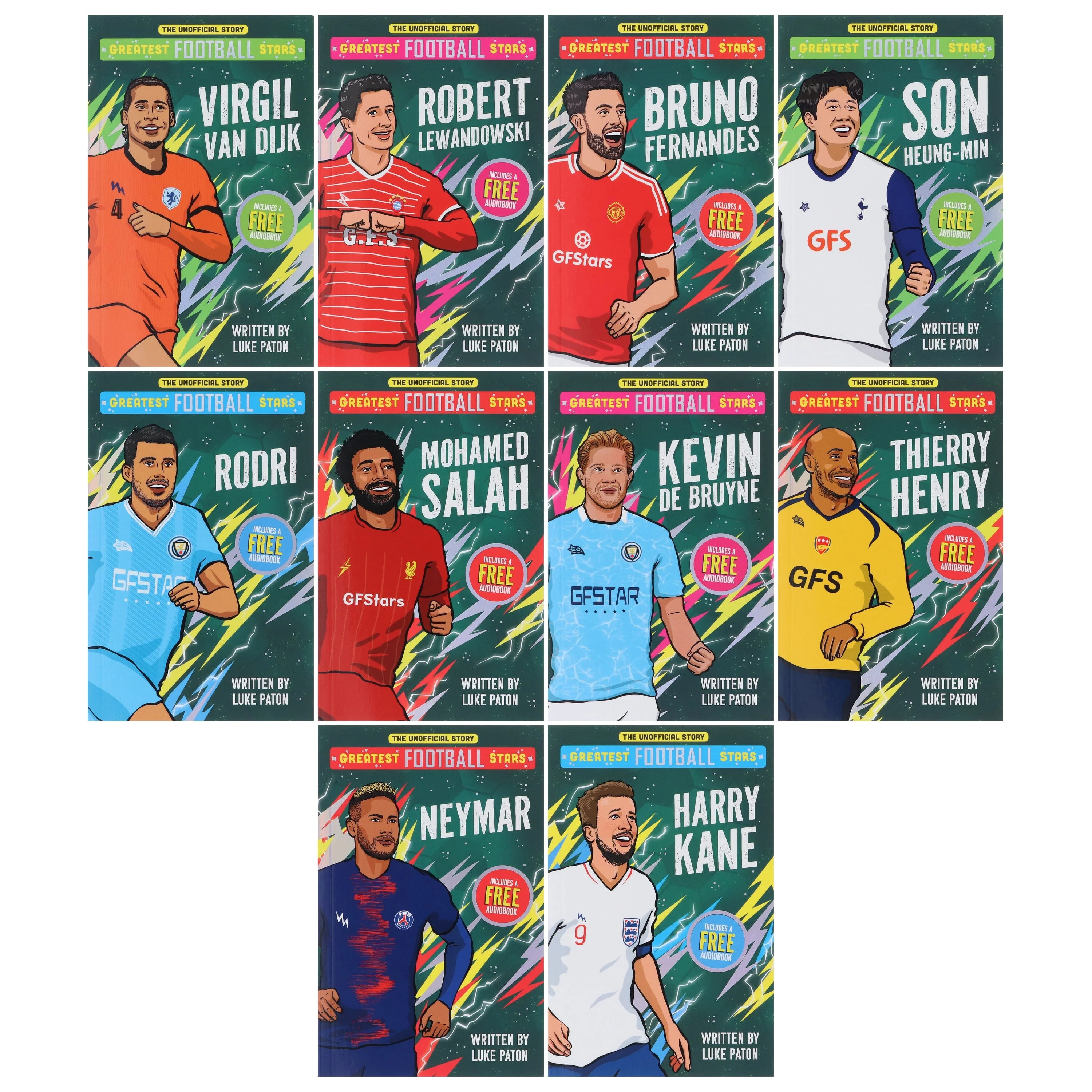 The Greatest Football Stars (Volume 2) by Luke Paton 10 Books Collection Box Set (Includes 10 Free Audiobooks!) - Ages 7-9 - Paperback - Image 2