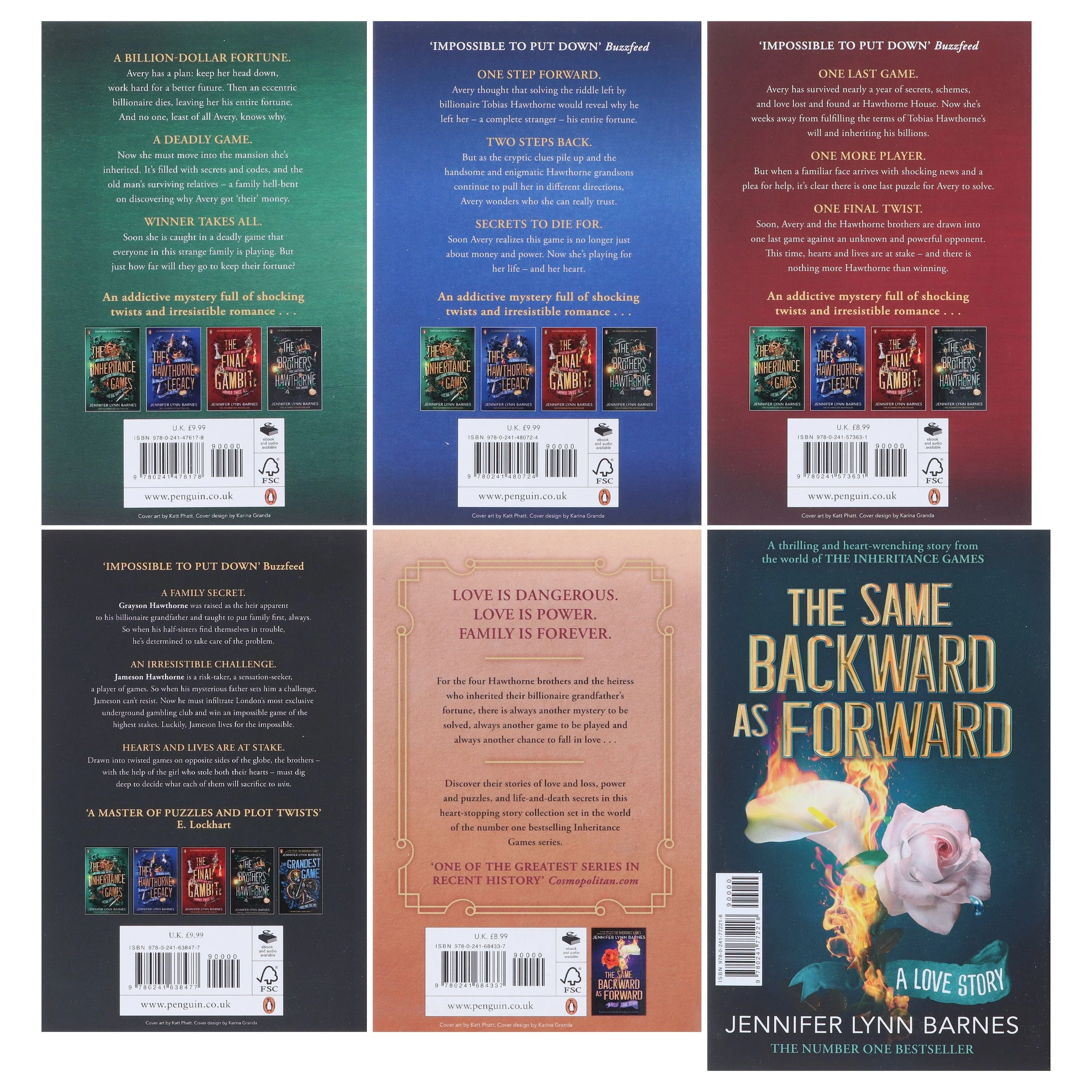 The Inheritance Games Series By Jennifer Lynn Barnes 6 Books Collection Set - Ages 12-17 - Paperback/Hardback - Image 3