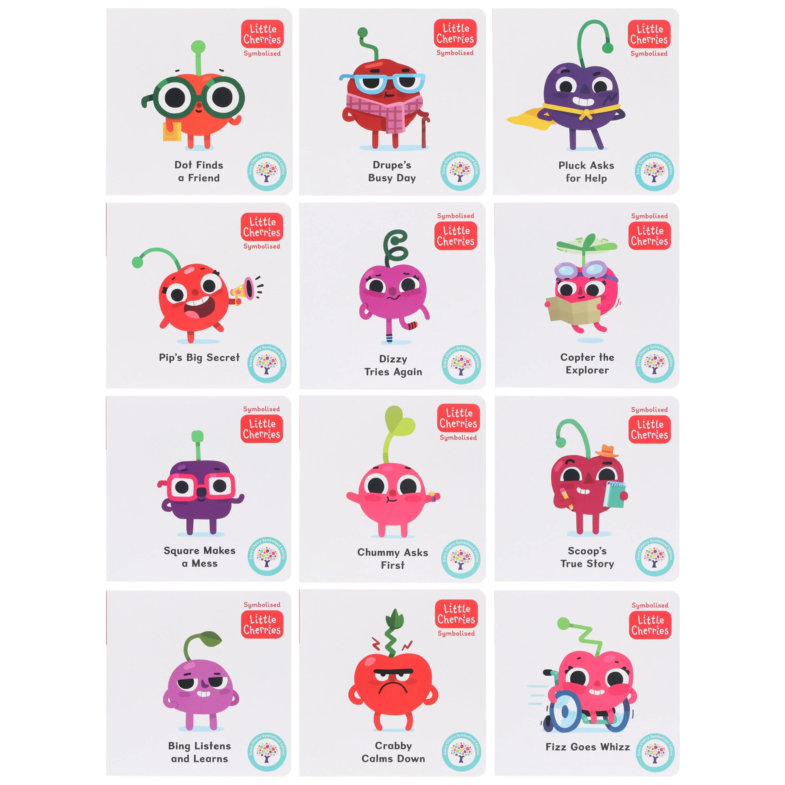 Symbolised Little Cherries Box Set 1 & 2: Illustrated 12 Books Collection Box Set (12 Free Audio Books Included) - Ages 5-7 - Paperback - Image 2