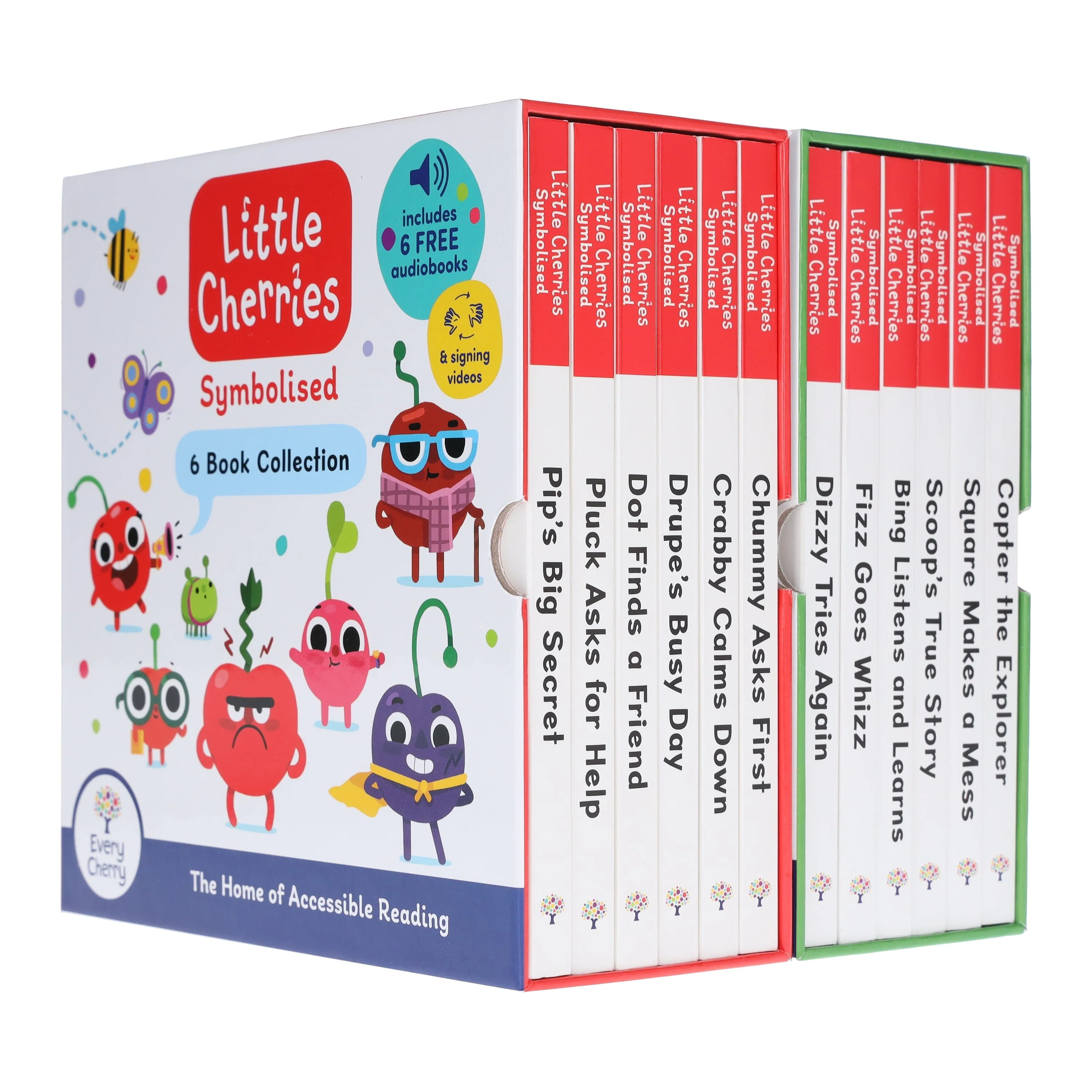 Symbolised Little Cherries Box Set 1 & 2: Illustrated 12 Books Collection Box Set (12 Free Audio Books Included) - Ages 5-7 - Paperback - Image 4