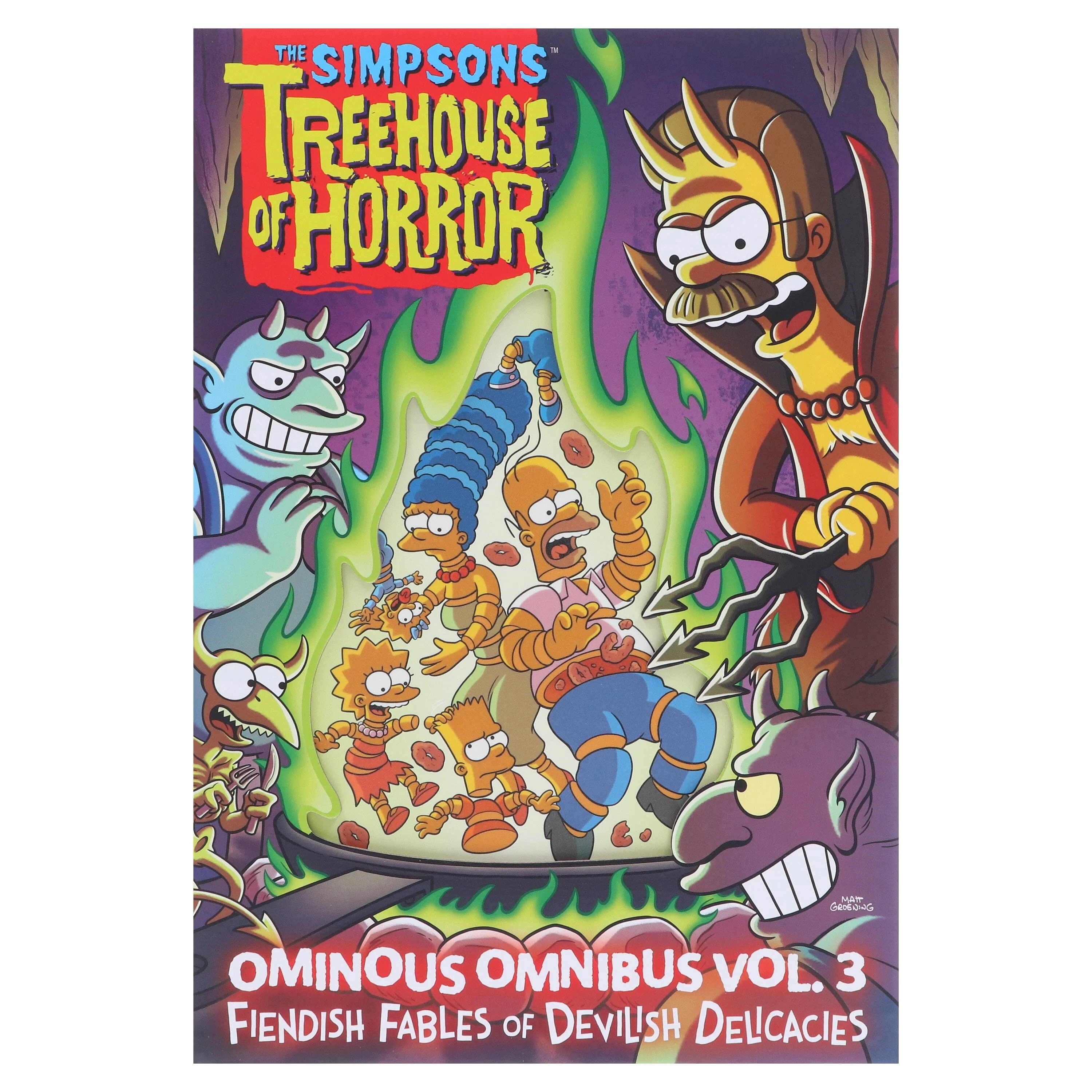 The Simpsons Treehouse of Horror Ominous Omnibus Vol. 3: Fiendish Fables of Devilish Delicacies by Matt Groening - Ages 12+ - Hardback - Image 2