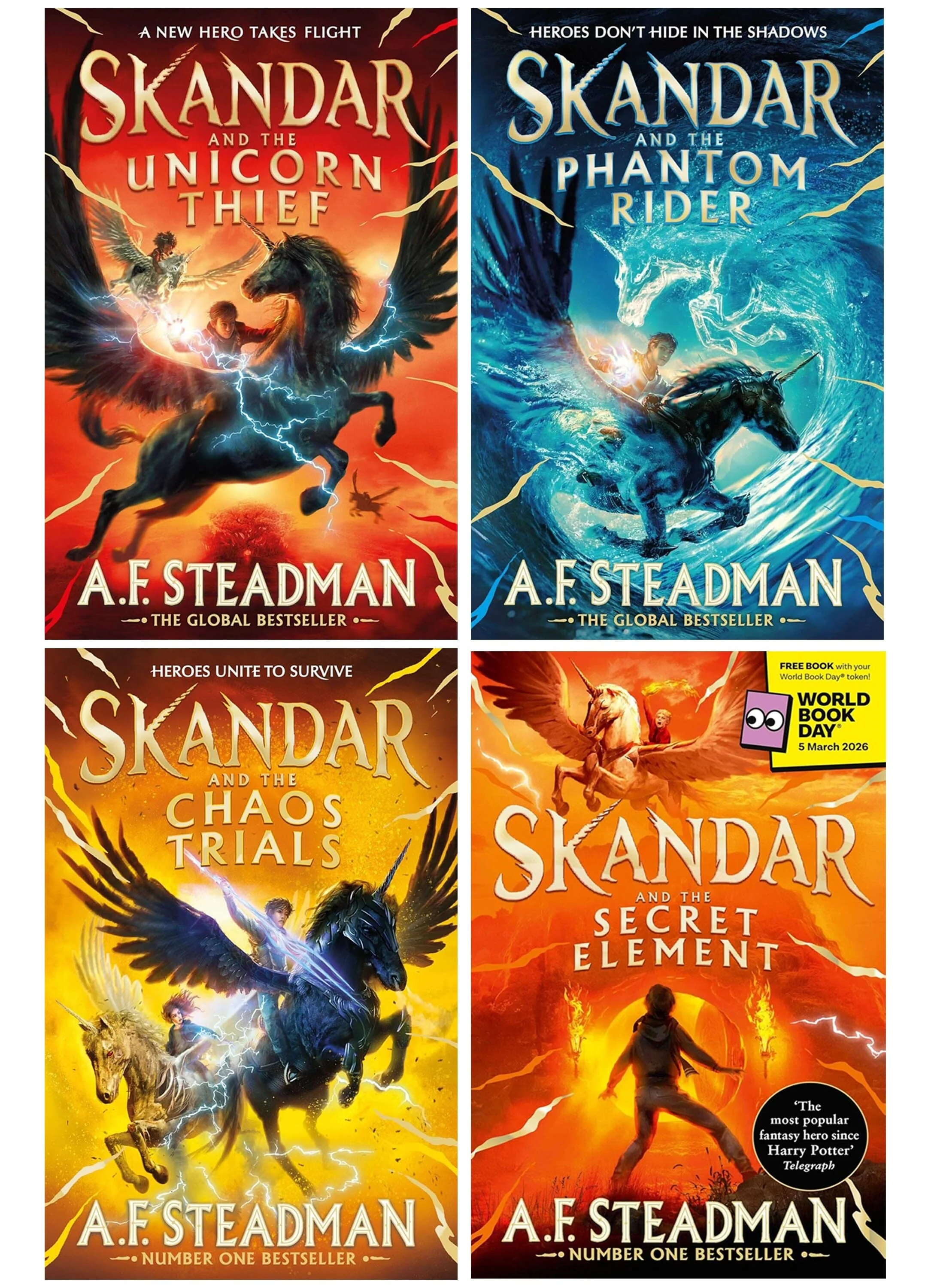 The Skandar Collection Series With Skandar and the Secret Element: World Book Day 2026 by A.F. Steadman 4 Books Set - Ages 9-12 - Paperback - Image 2