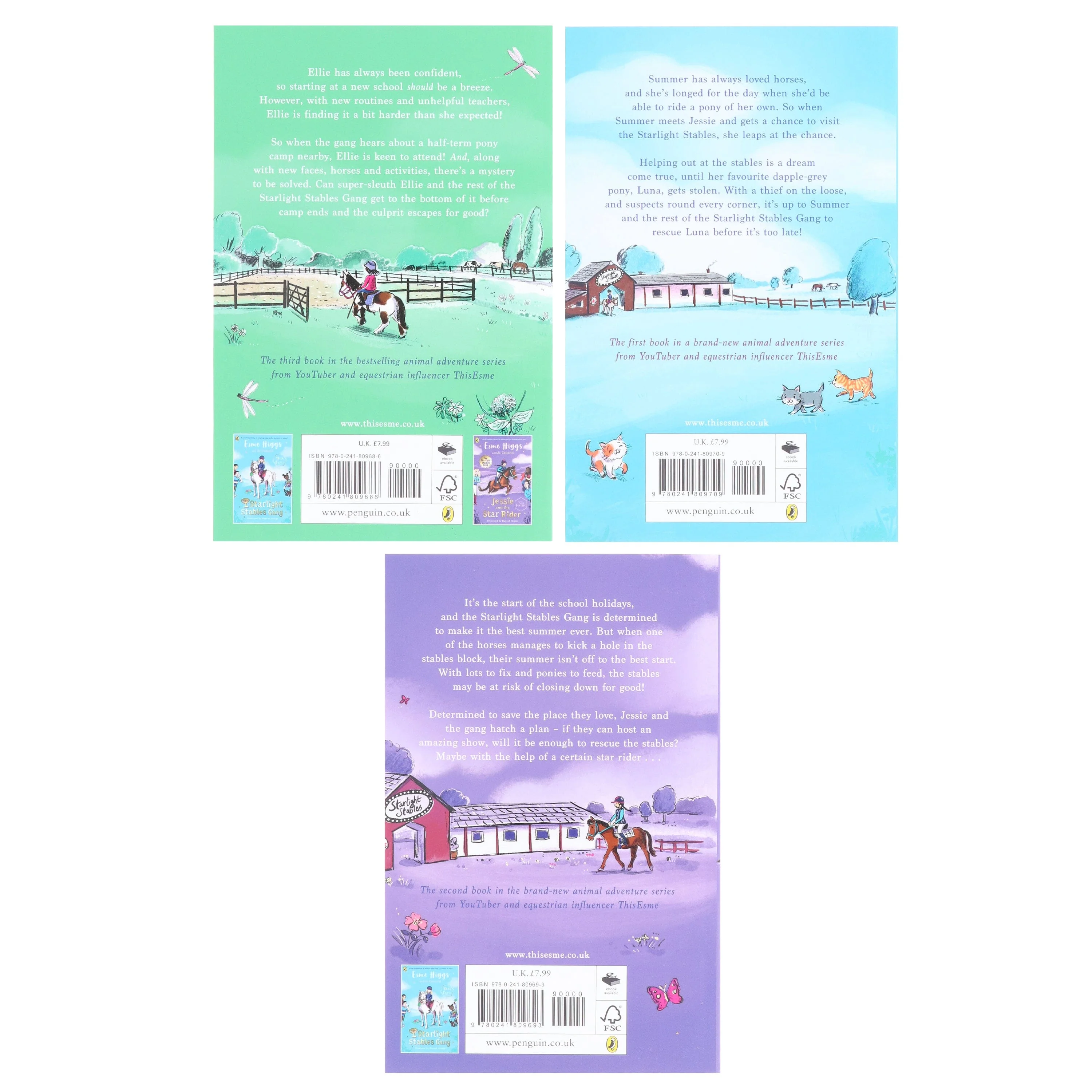The Starlight Stables Gang Series by Esme Higgs & Jo Cotterill Illustrated 3 Books Collection Set - Ages 8-12 - Paperback - Image 3