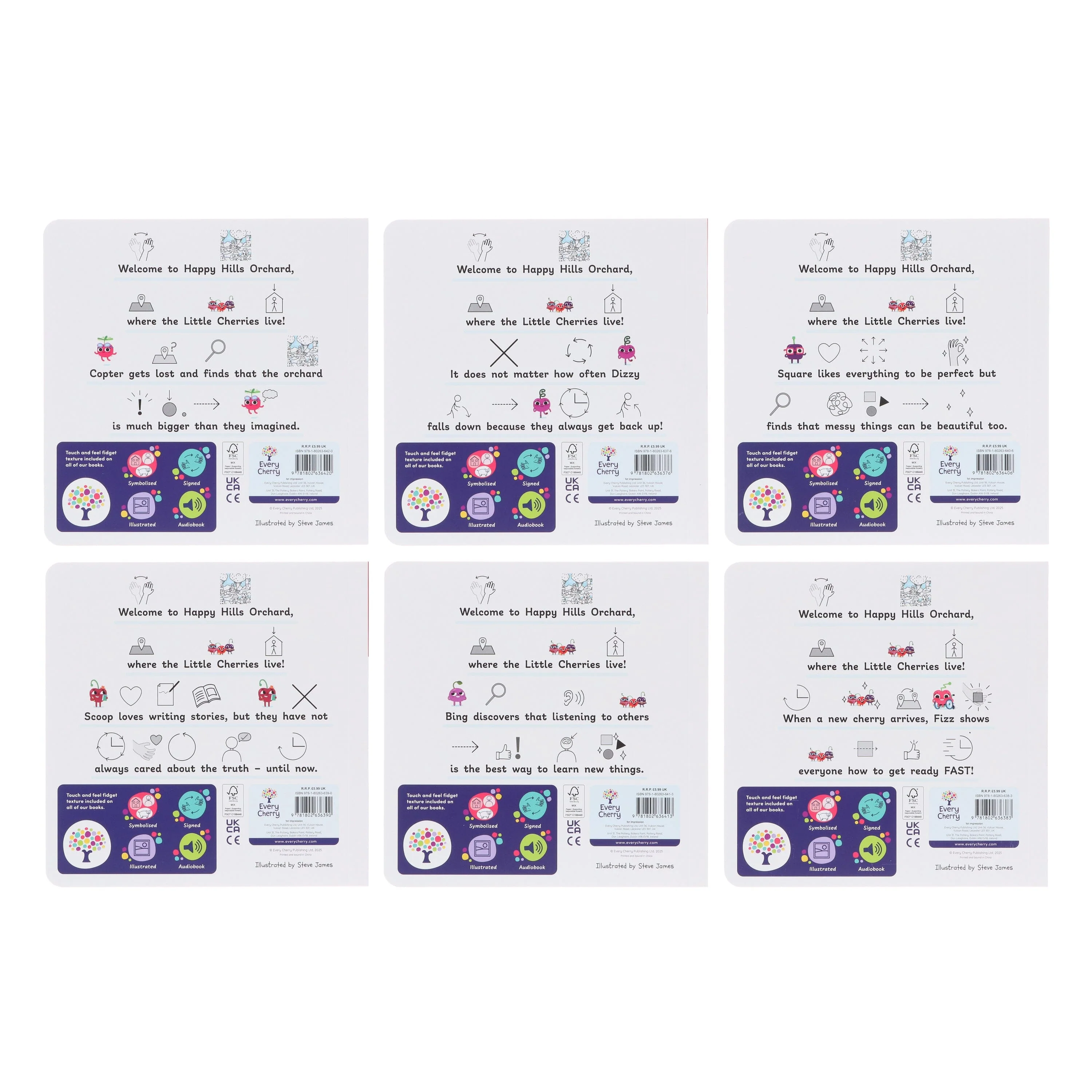 The Symbolised Little Cherries: 6 Book Collection (Box Set 2) Includes 6 Free Audiobooks - Ages 5-7 - Board Book - Image 3