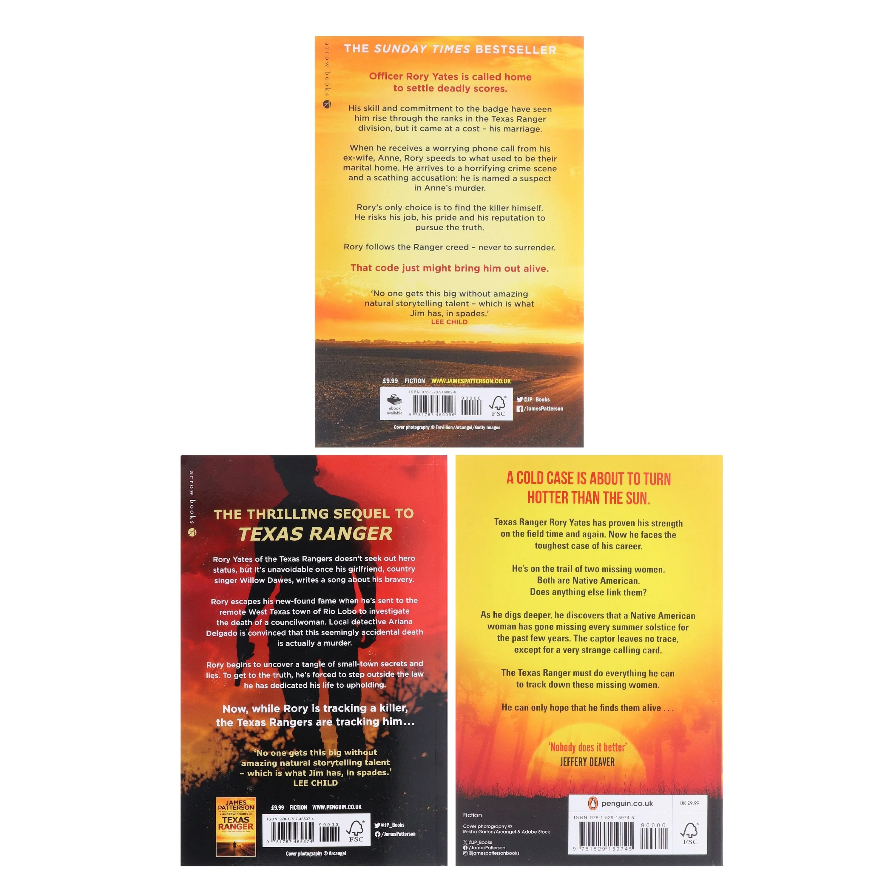 The Texas Ranger Series (Book 1-3) by James Patterson 3 Books Collection Set - Fiction - Paperback - Image 3