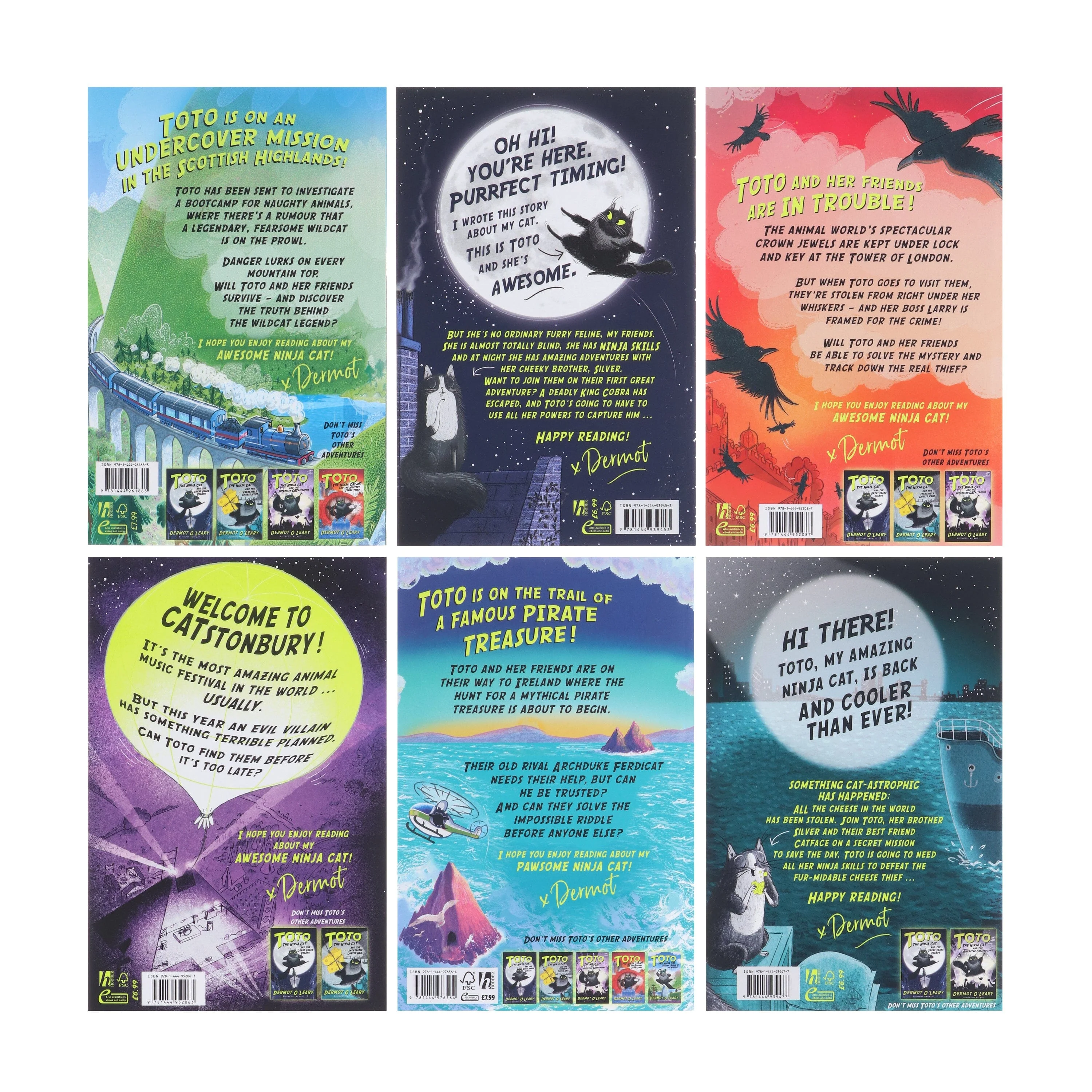 Toto the Ninja Cat Series by Dermot O’Leary Illustrated 6 Books Collection Set - Ages 7+ - Paperback - Image 2