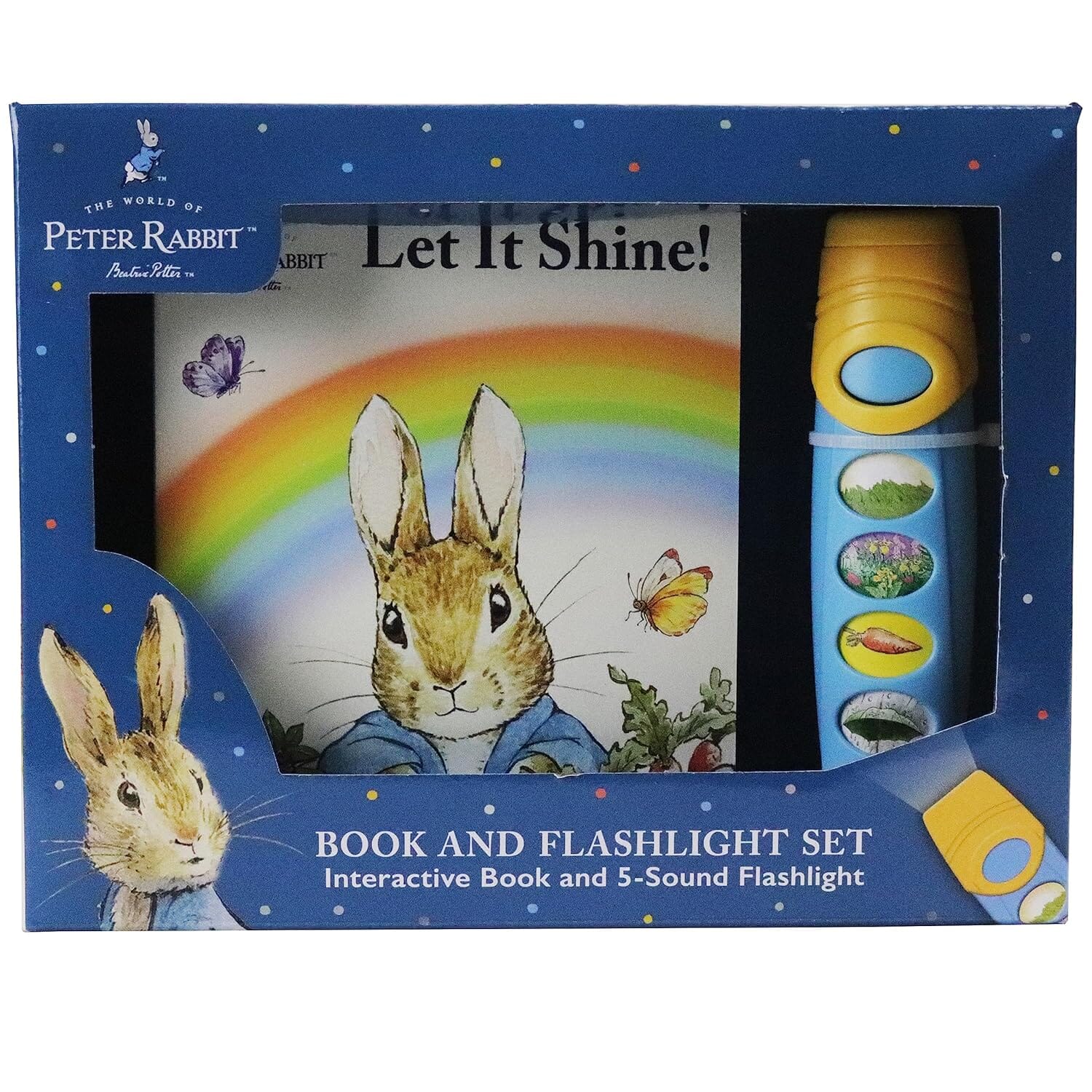 The World of Peter Rabbit: Let it Shine! Interactive Book and 5-Sound Flashlight Set - Ages 3-6 - Board Book - Image 2
