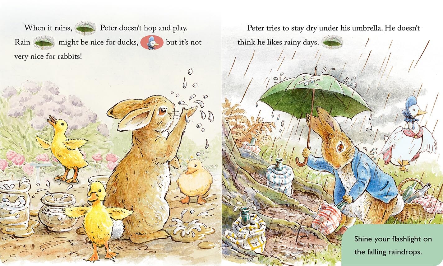 The World of Peter Rabbit: Let it Shine! Interactive Book and 5-Sound Flashlight Set - Ages 3-6 - Board Book - Image 5