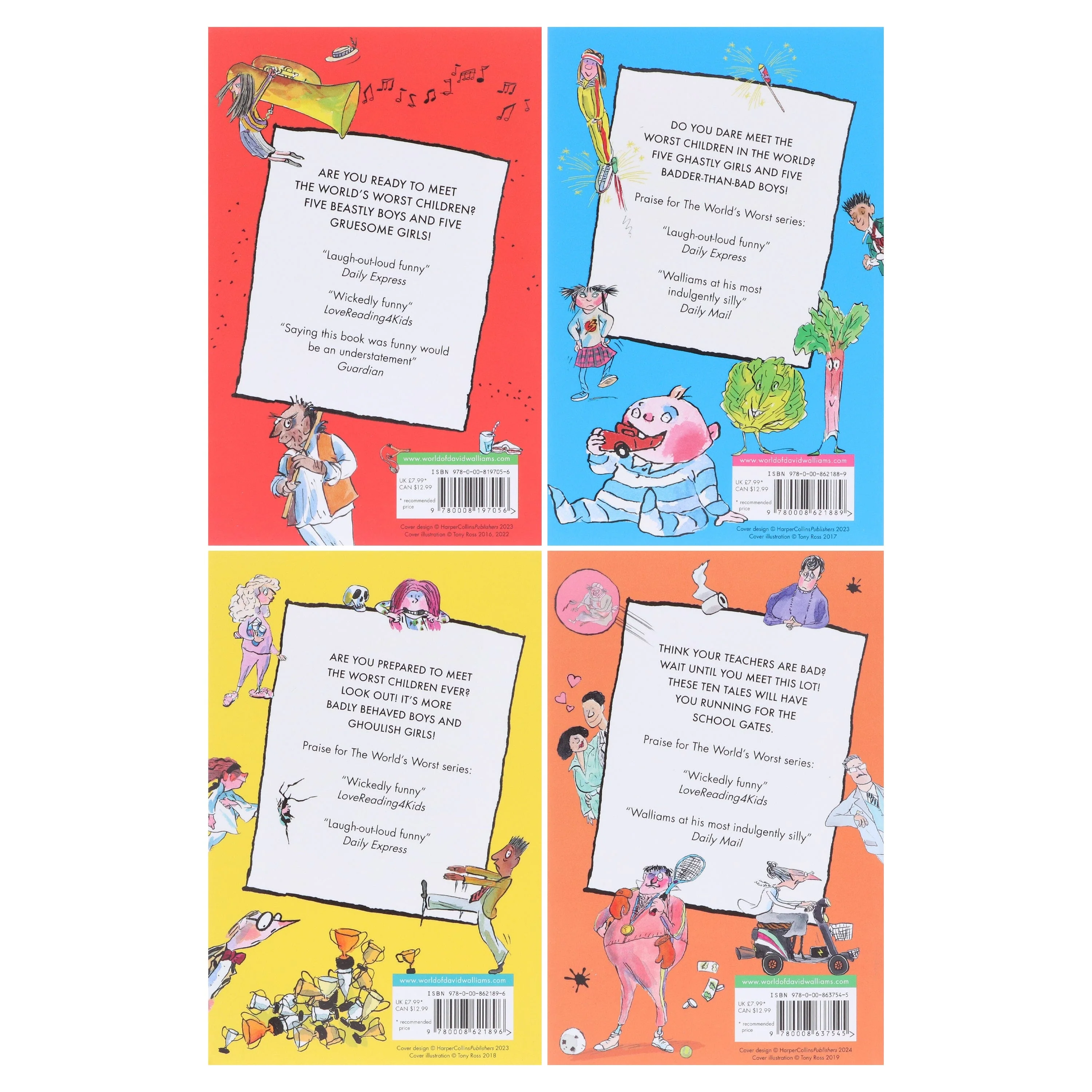The World's Worst Children Series by David Walliams: Illustrated 4 Books Collection Set - Ages 7-12 -Paperback - Image 3